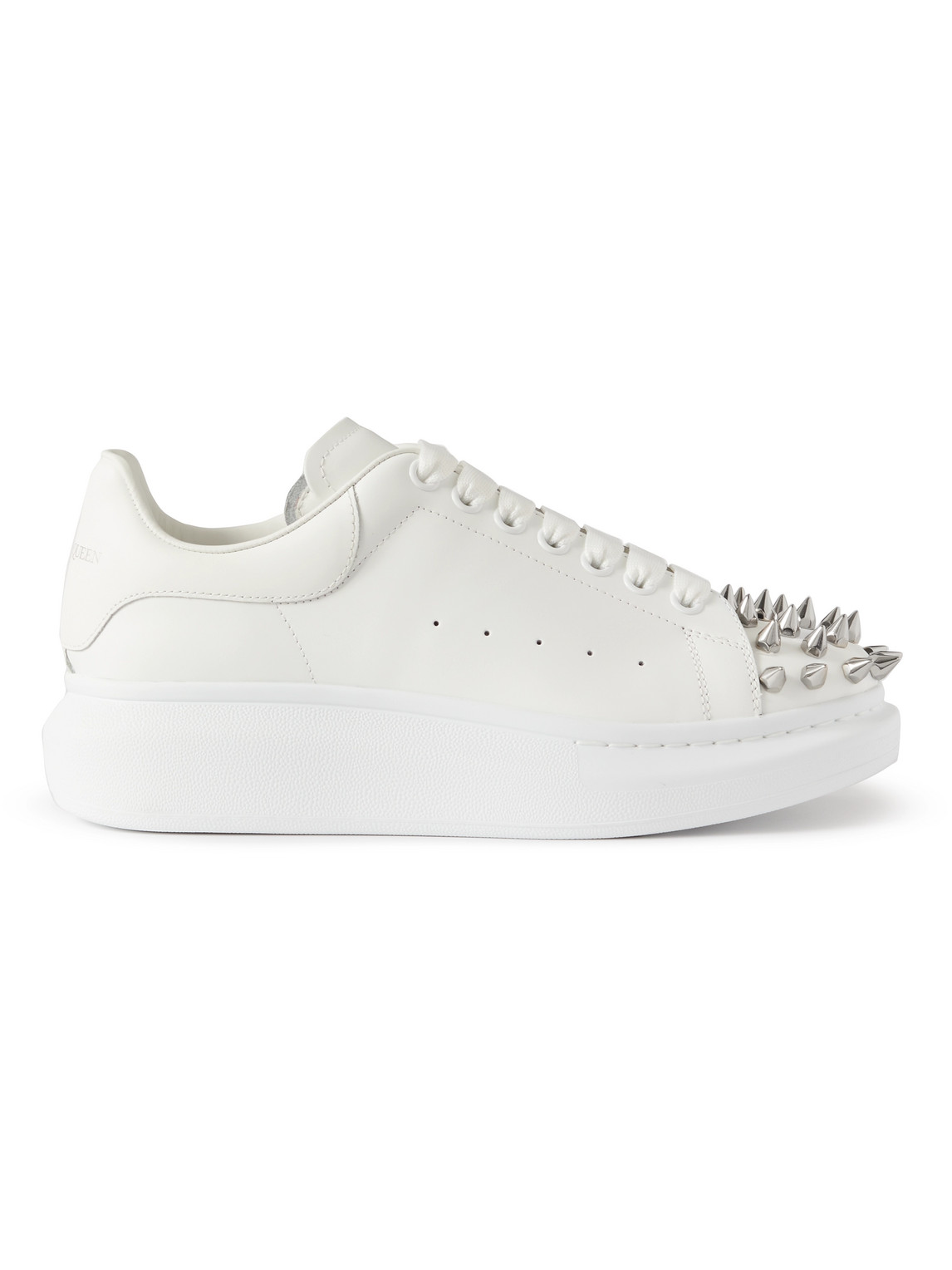 Alexander McQueen Exaggerated-Sole Spiked Leather Sneakers