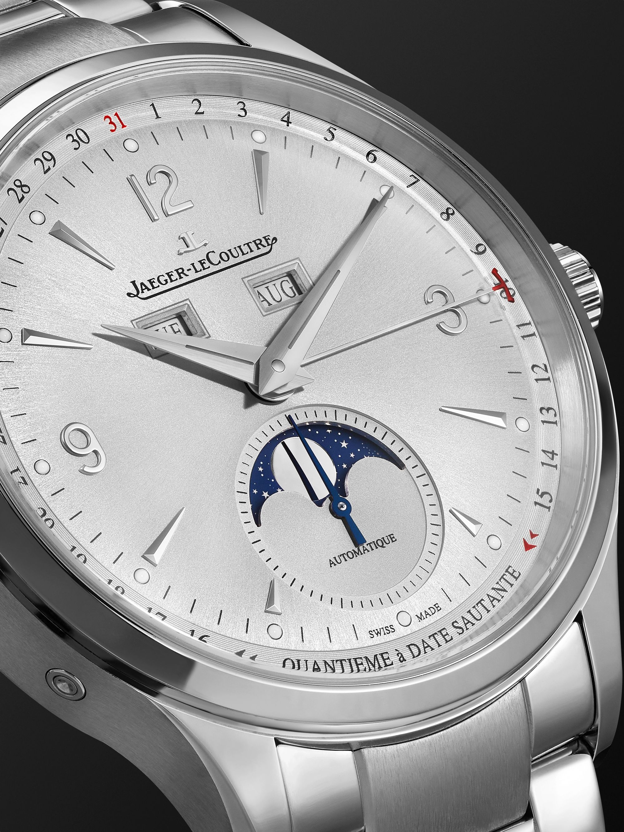 JAEGER-LECOULTRE Master Control Automatic Moon-Phase 40mm Stainless Steel Watch, Ref. No. Q4148120