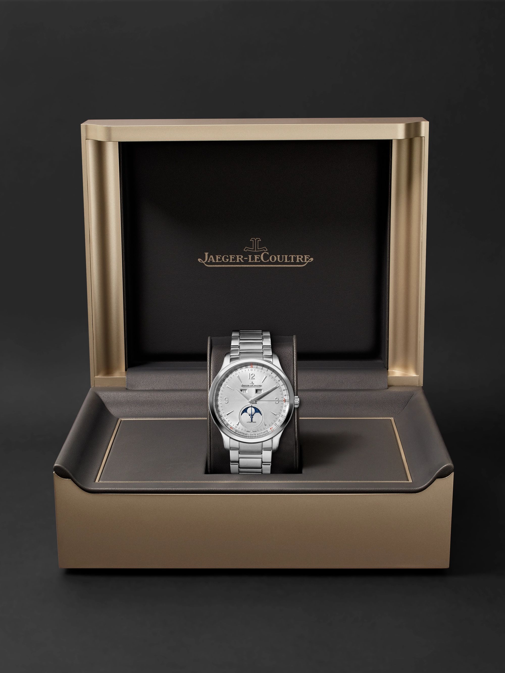 JAEGER-LECOULTRE Master Control Automatic Moon-Phase 40mm Stainless Steel Watch, Ref. No. Q4148120