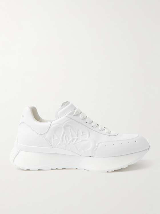 mrporter.com | Exaggerated-Sole Logo-Embossed Leather Sneakers