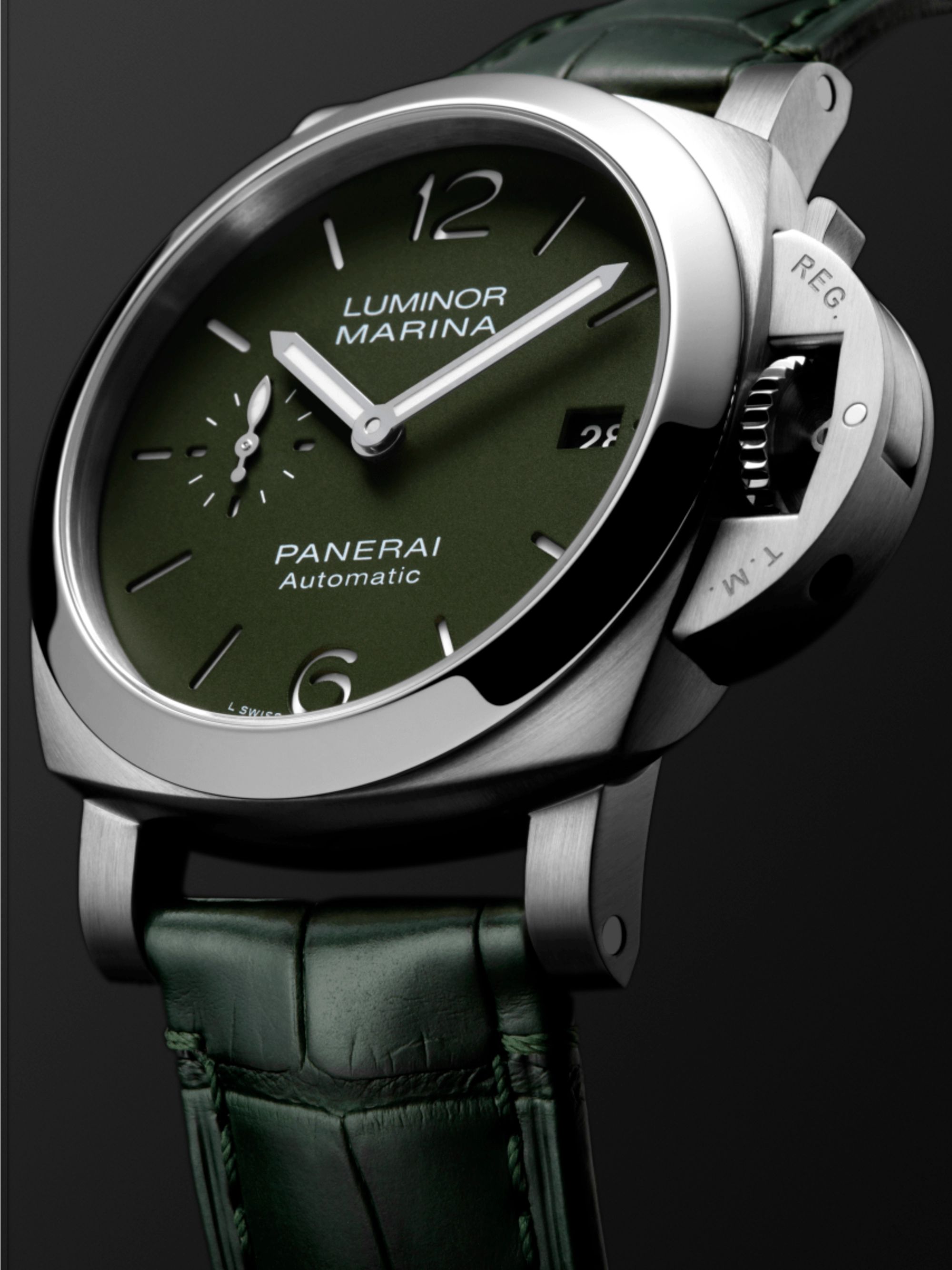 PANERAI Luminor Marina Quaranta Automatic 40mm Stainless Steel and Alligator Watch, Ref. No. PAM1304