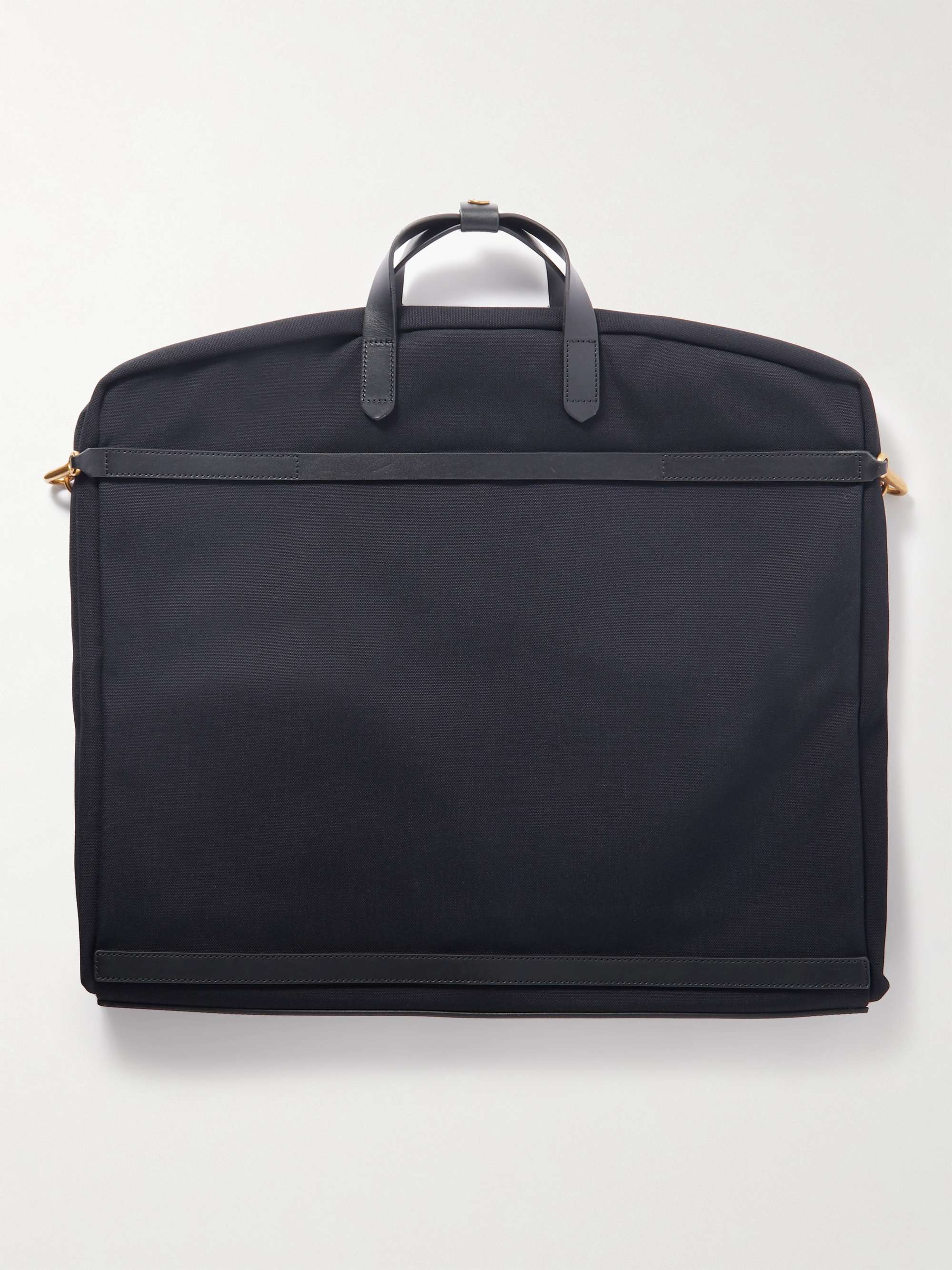 MISMO Leather-Trimmed Canvas Suit Carrier