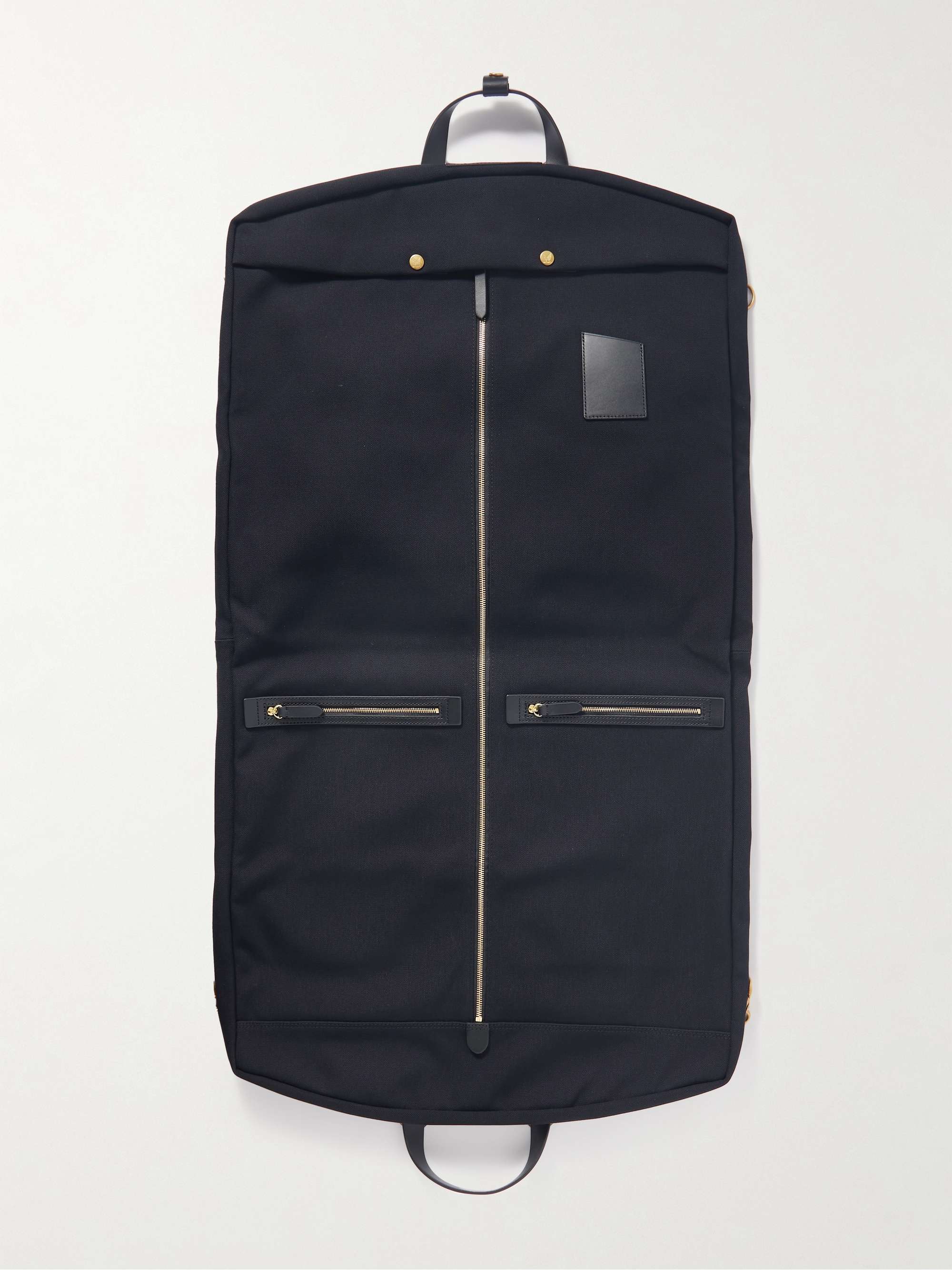 MISMO Leather-Trimmed Canvas Suit Carrier