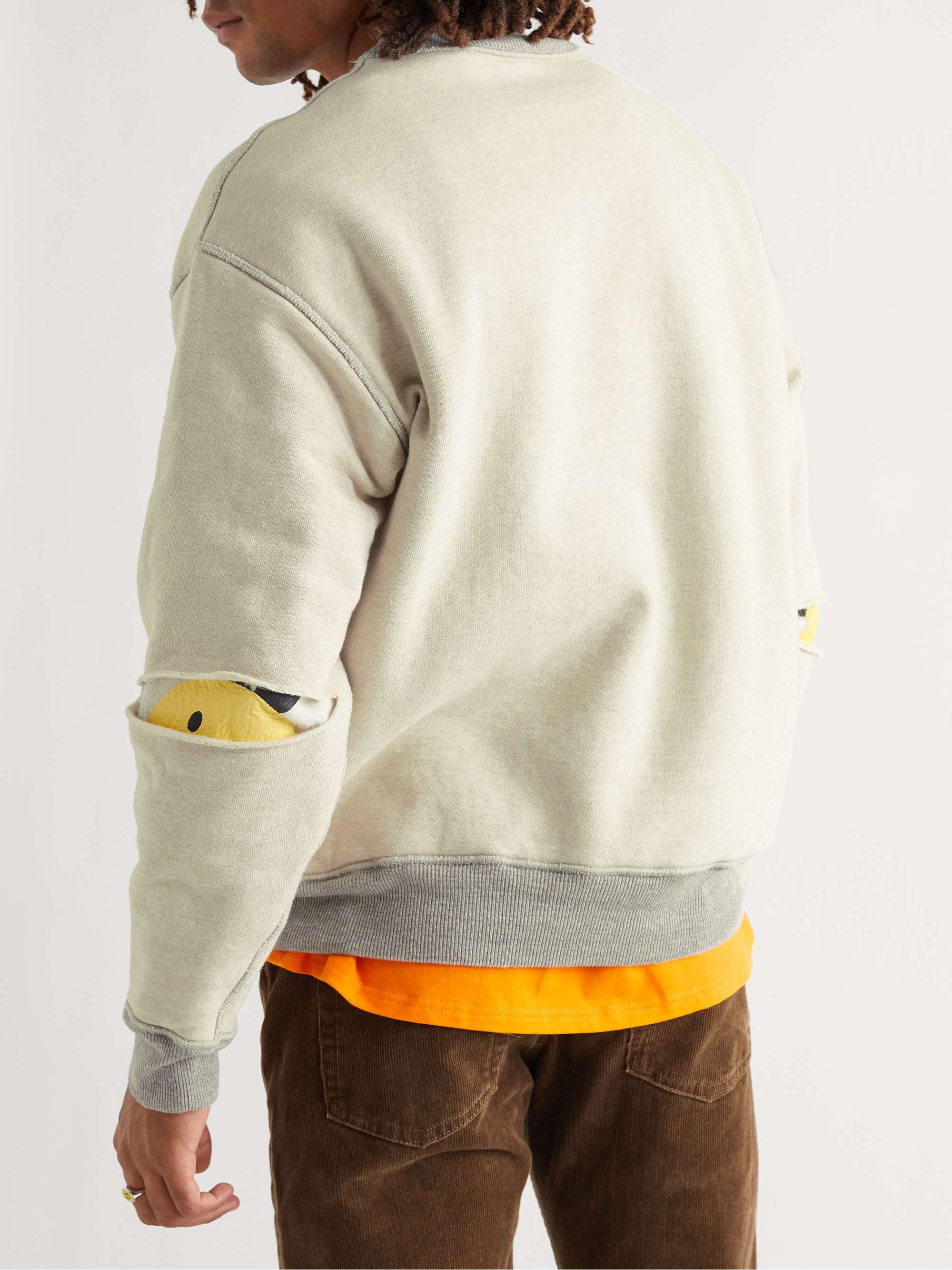 KAPITAL Coneybowy Reversible Printed Cotton-Jersey Sweatshirt