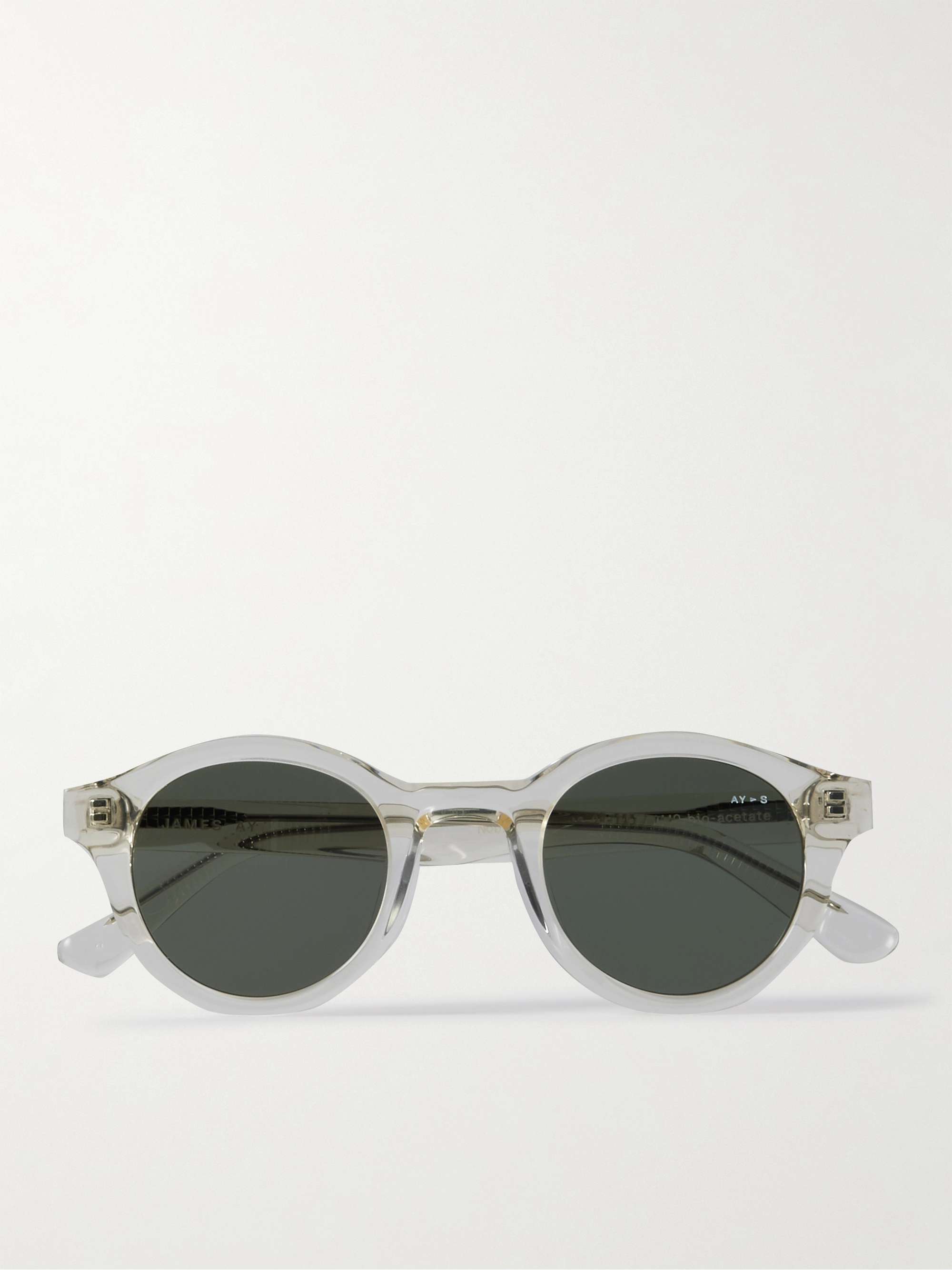 JAMES AY Noble Round-Frame Acetate Sunglasses