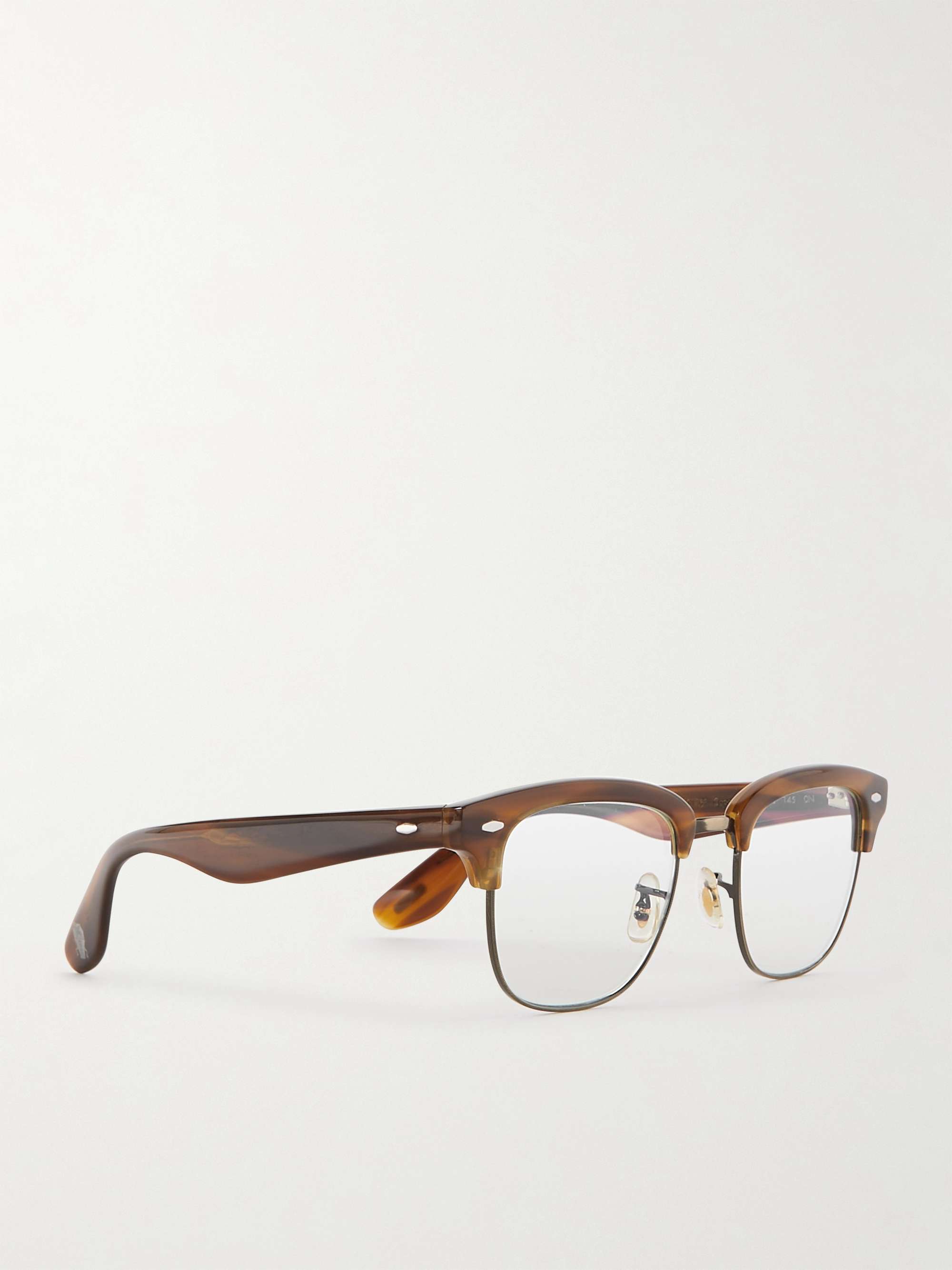 BRUNELLO CUCINELLI + Oliver Peoples Capannelle D-Frame Tortoiseshell Acetate and Silver-Tone Sunglasses