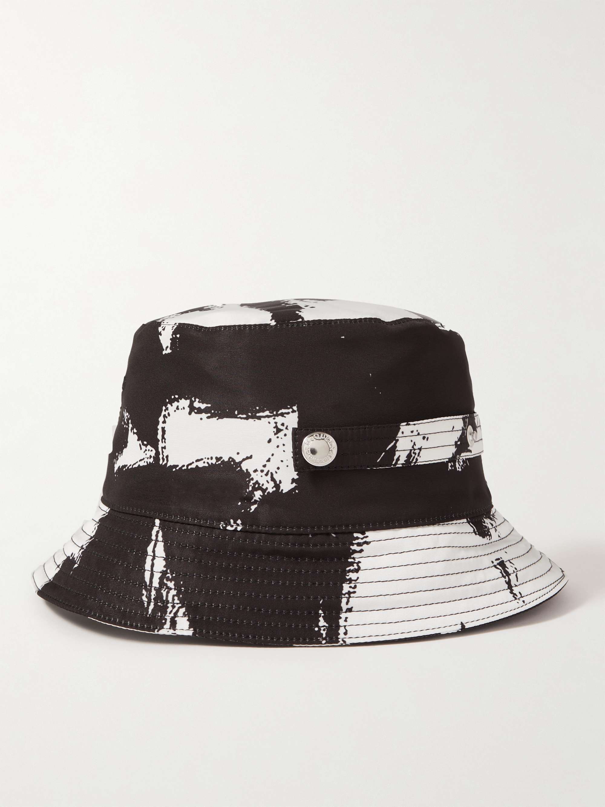 ALEXANDER MCQUEEN Logo-Embroidered Printed Twill Bucket Hat