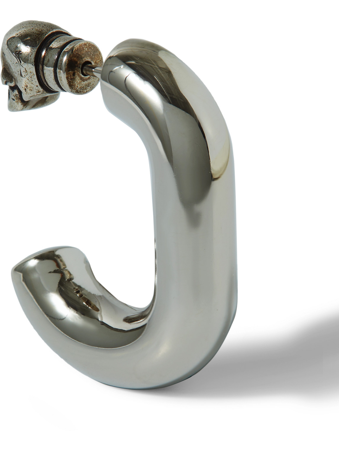 Alexander McQueen Silver-Tone Single Hoop Earring