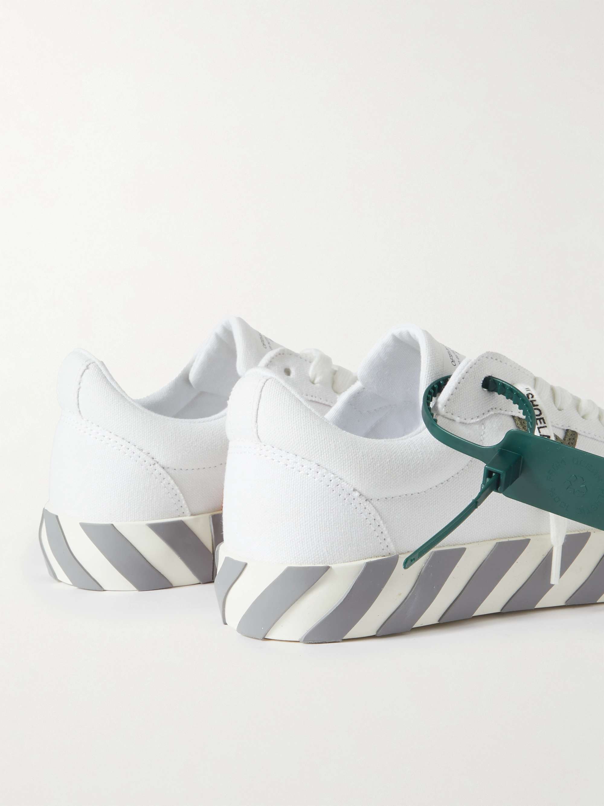 OFF-WHITE Suede-Trimmed Canvas Sneakers