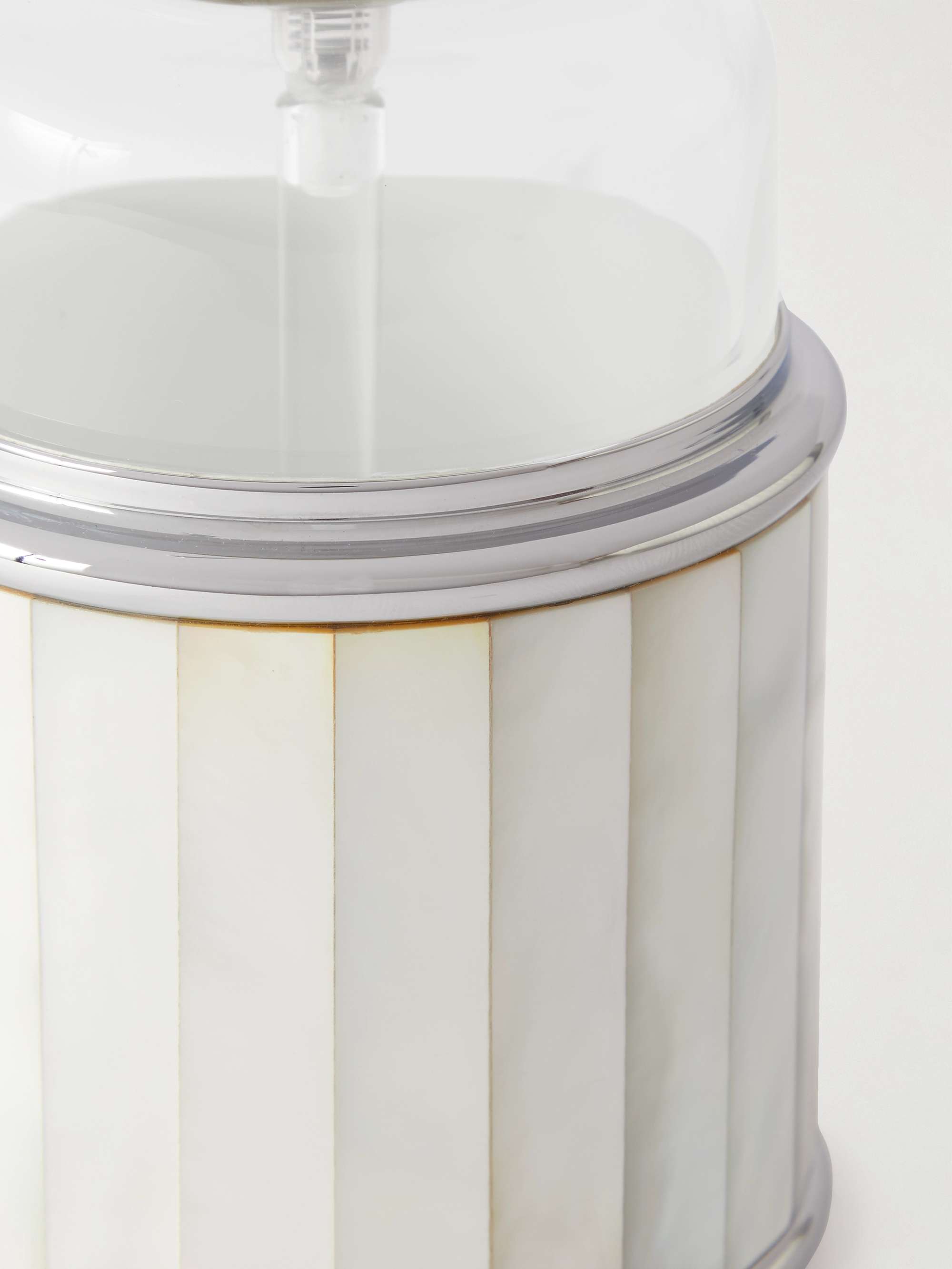 LORENZI MILANO Glass, Mother-of-Pearl And Chrome-Plated Soap Dispenser