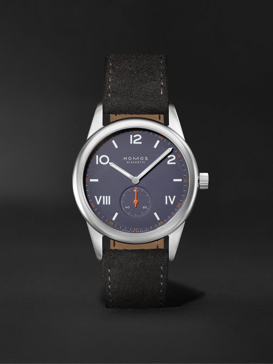 mrporter.com | Club Campus Hand-Wound 38mm Stainless Steel and Leather Watch, Ref. No. 730