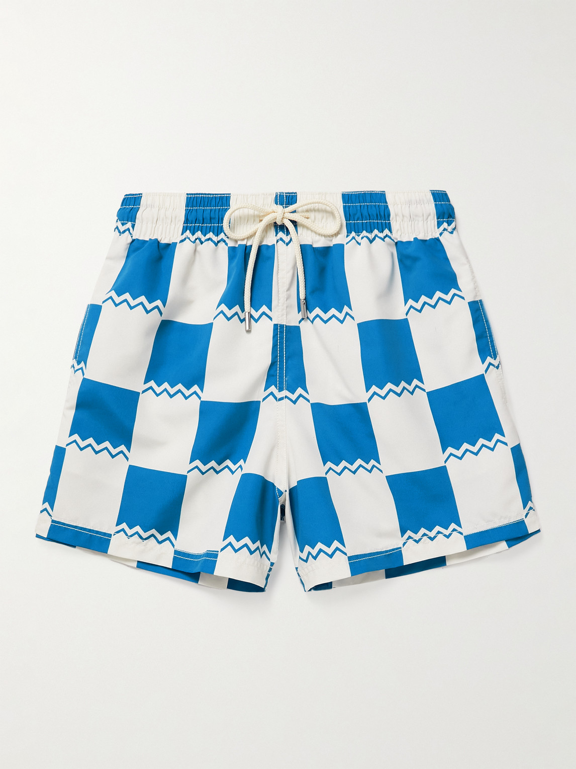 Atalaye Otzea Mid-length Printed Recycled Swim Shorts In Blue