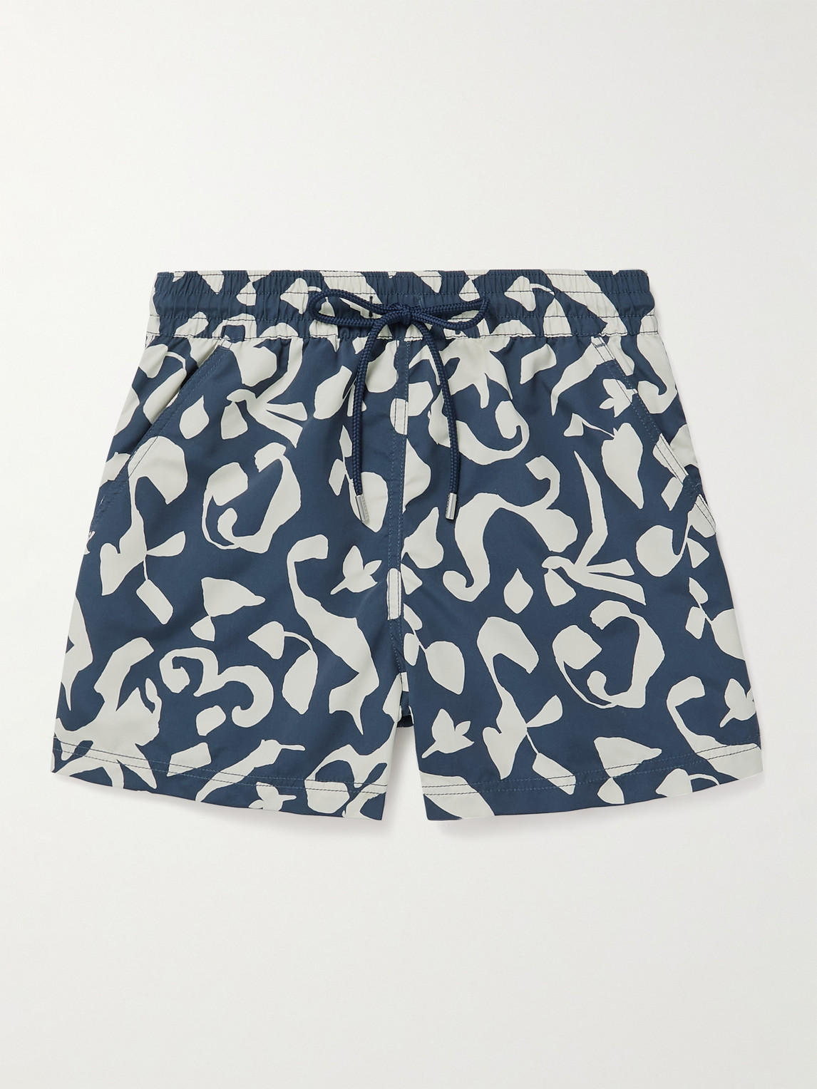 Atalaye Natelo Mid-length Printed Recycled Swim Shorts In Blue