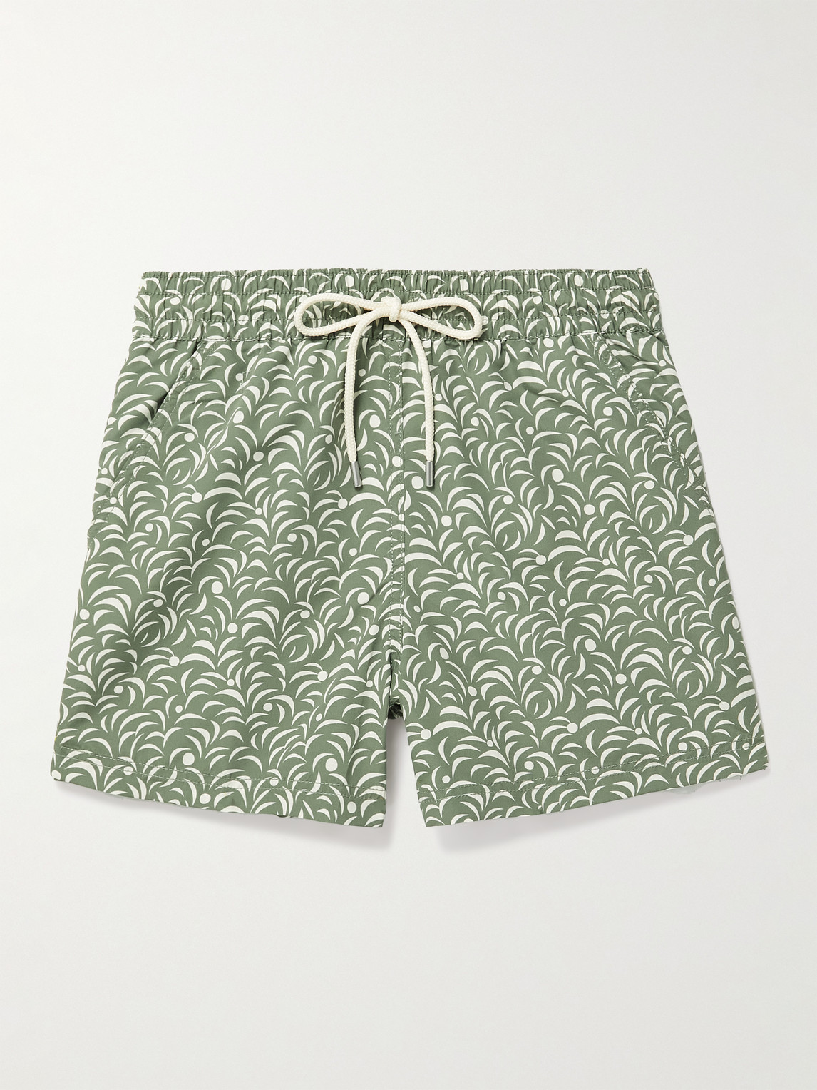 Atalaye Hobekia Mid-length Printed Recycled Swim Shorts In Green
