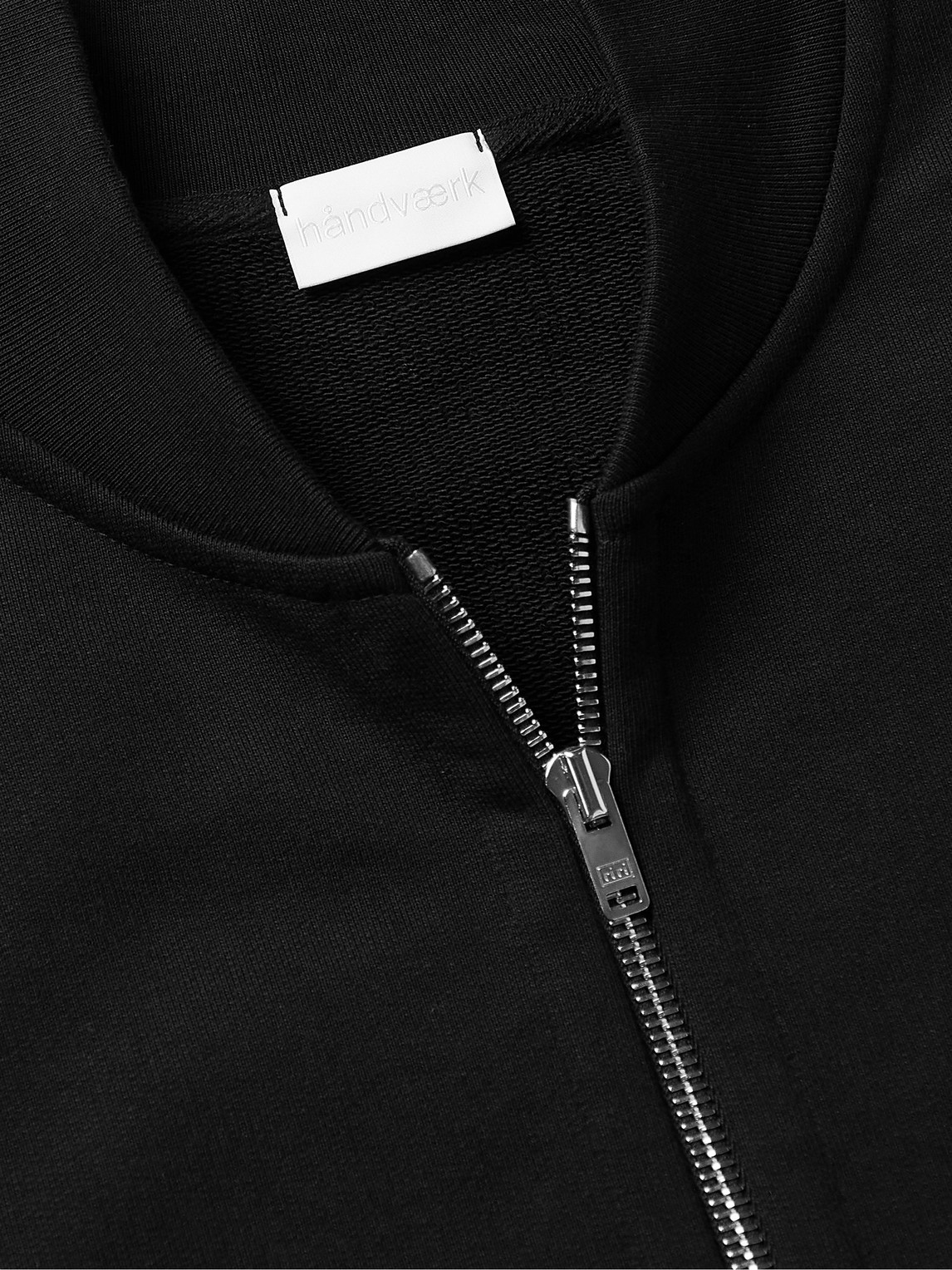 Shop Handvaerk Pima Cotton-jersey Bomber Jacket In Black
