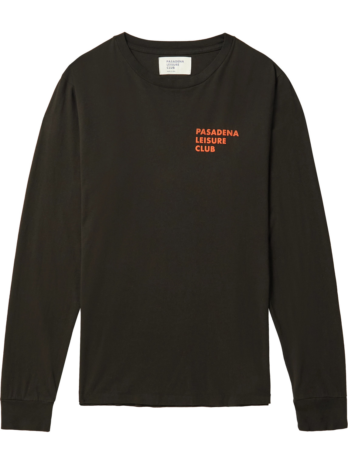 Pasadena Leisure Club Puff Logo-print Cotton-jersey T-shirt In Black