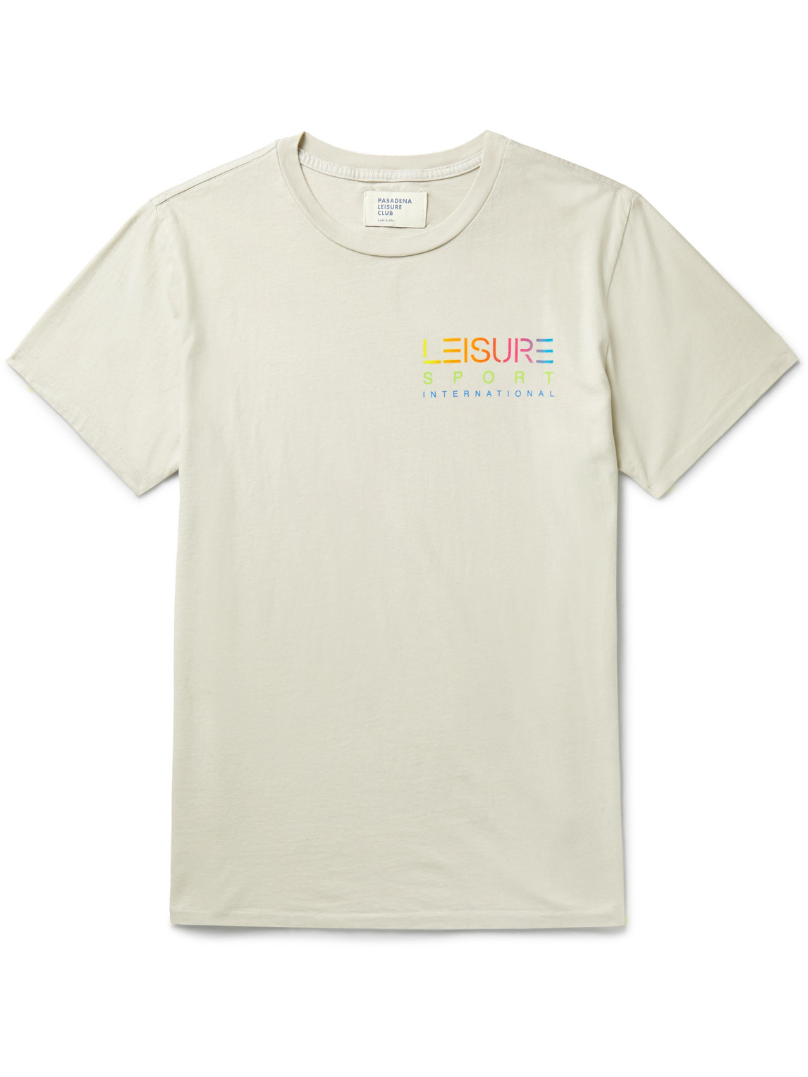 Pasadena Leisure Club International Printed Cotton-jersey T-shirt In Gray