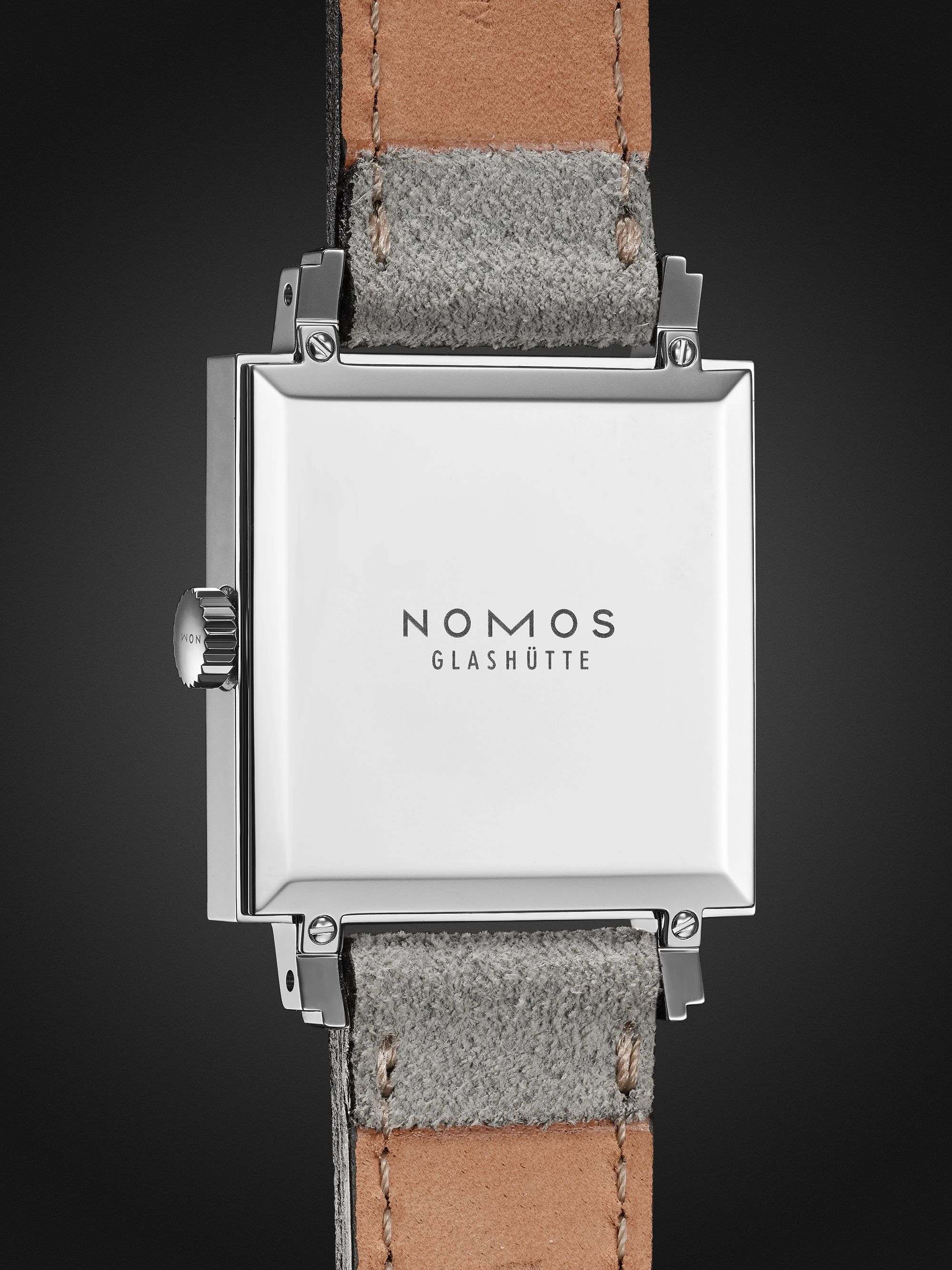 NOMOS GLASHÜTTE Tetra Ode To Joy Hand-Wound 29.5mm Stainless Steel and Leather Watch, Ref. No. 445