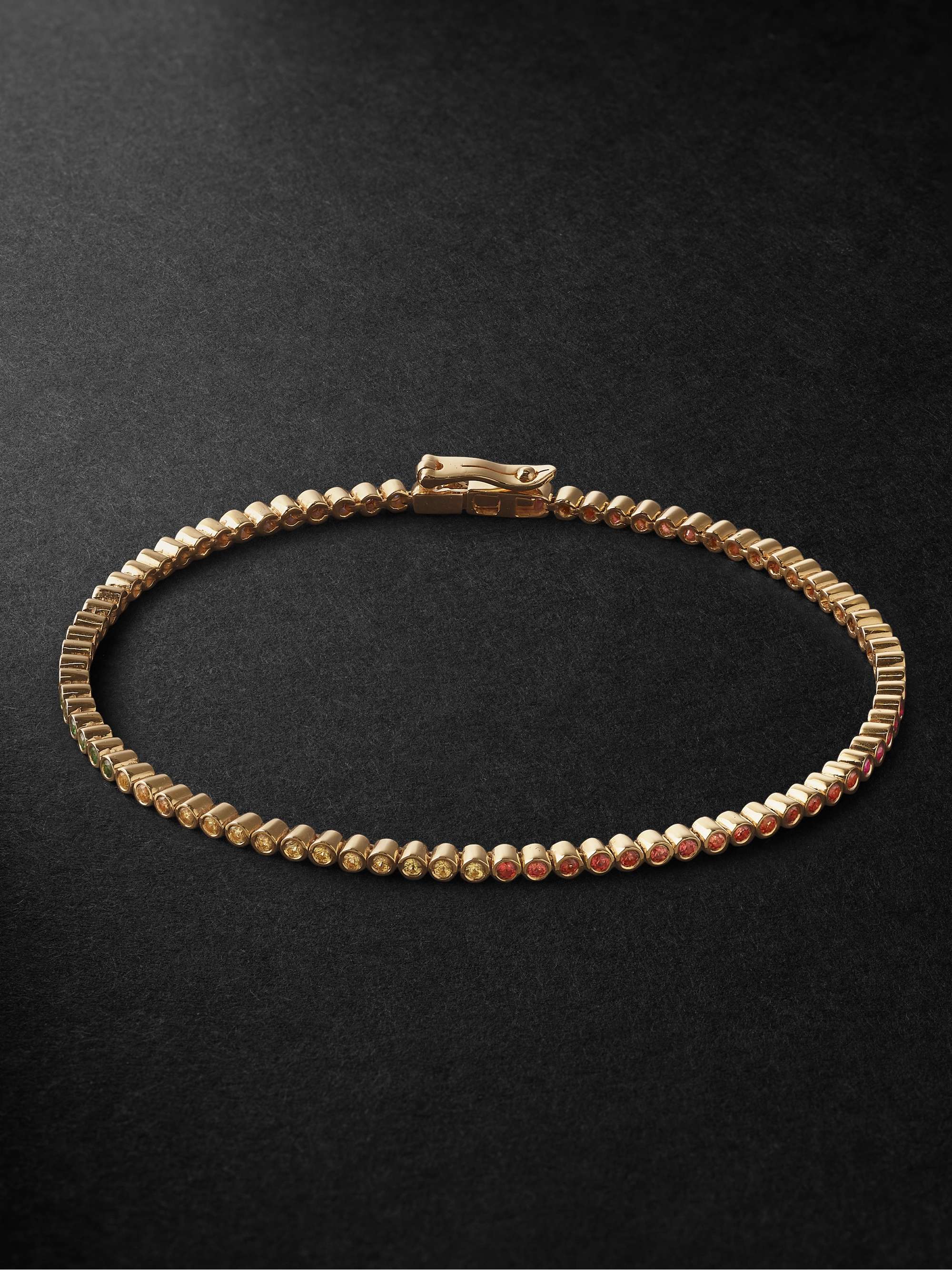 LUIS MORAIS Gold Sapphire Tennis Bracelet