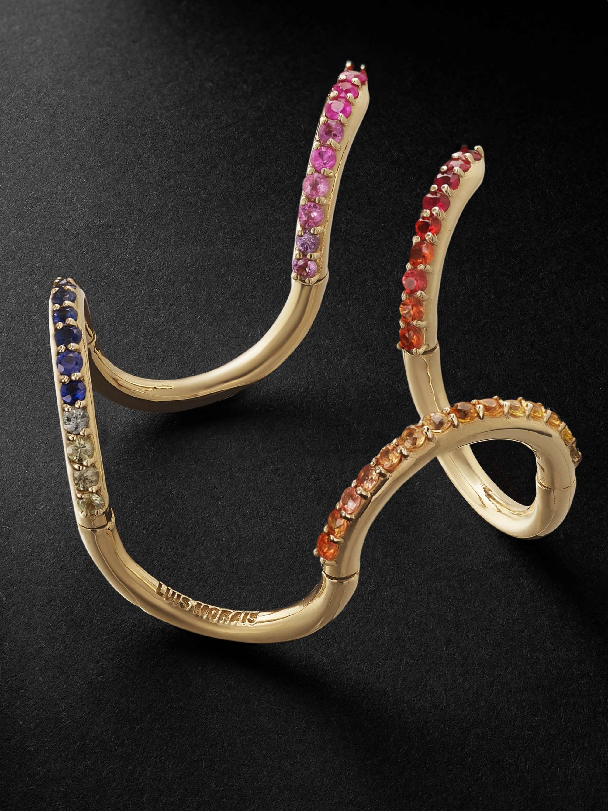 LUIS MORAIS Serpentine Gold Sapphire Ring