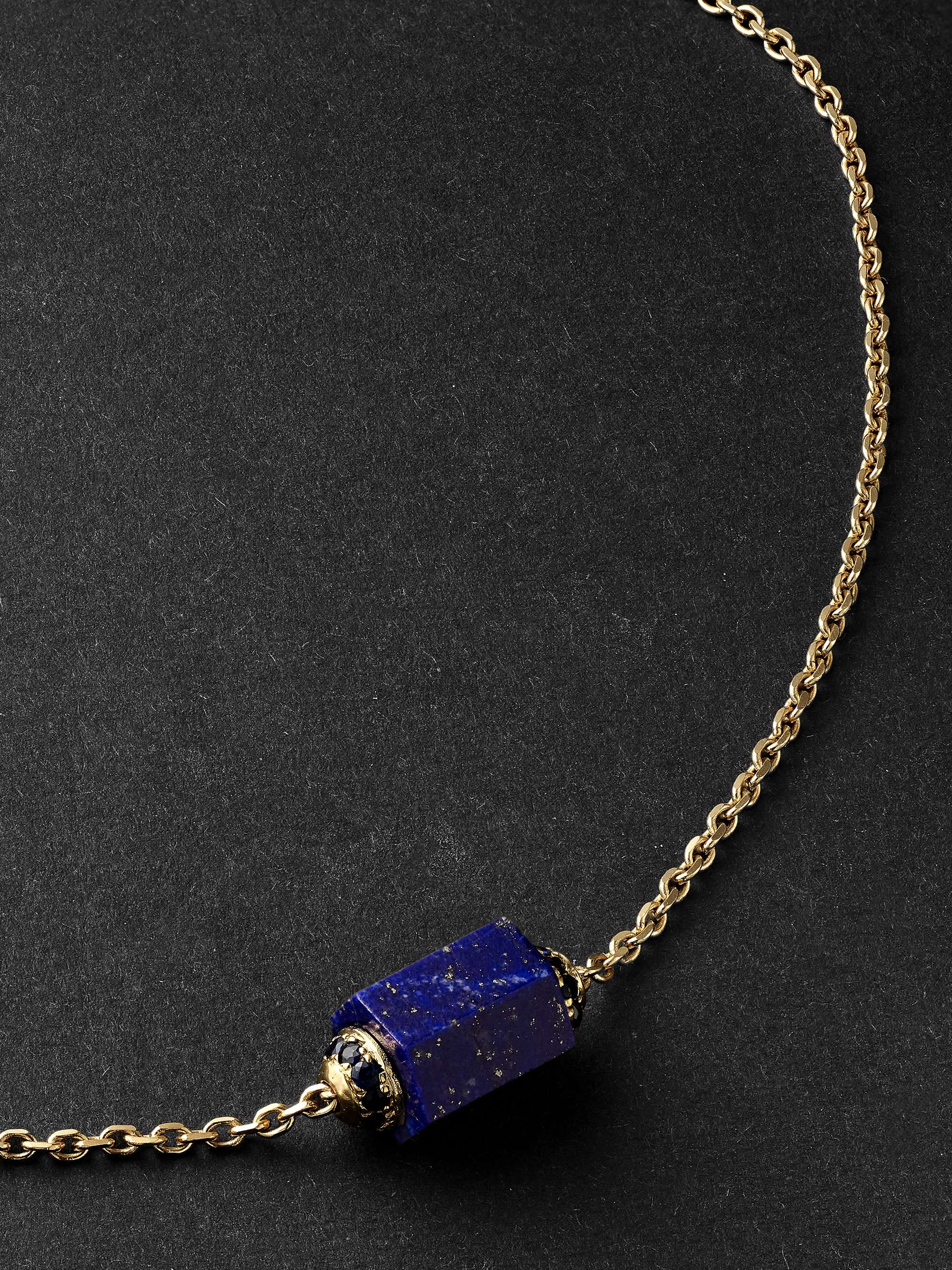 LUIS MORAIS Gold, Lapis and Sapphire Necklace