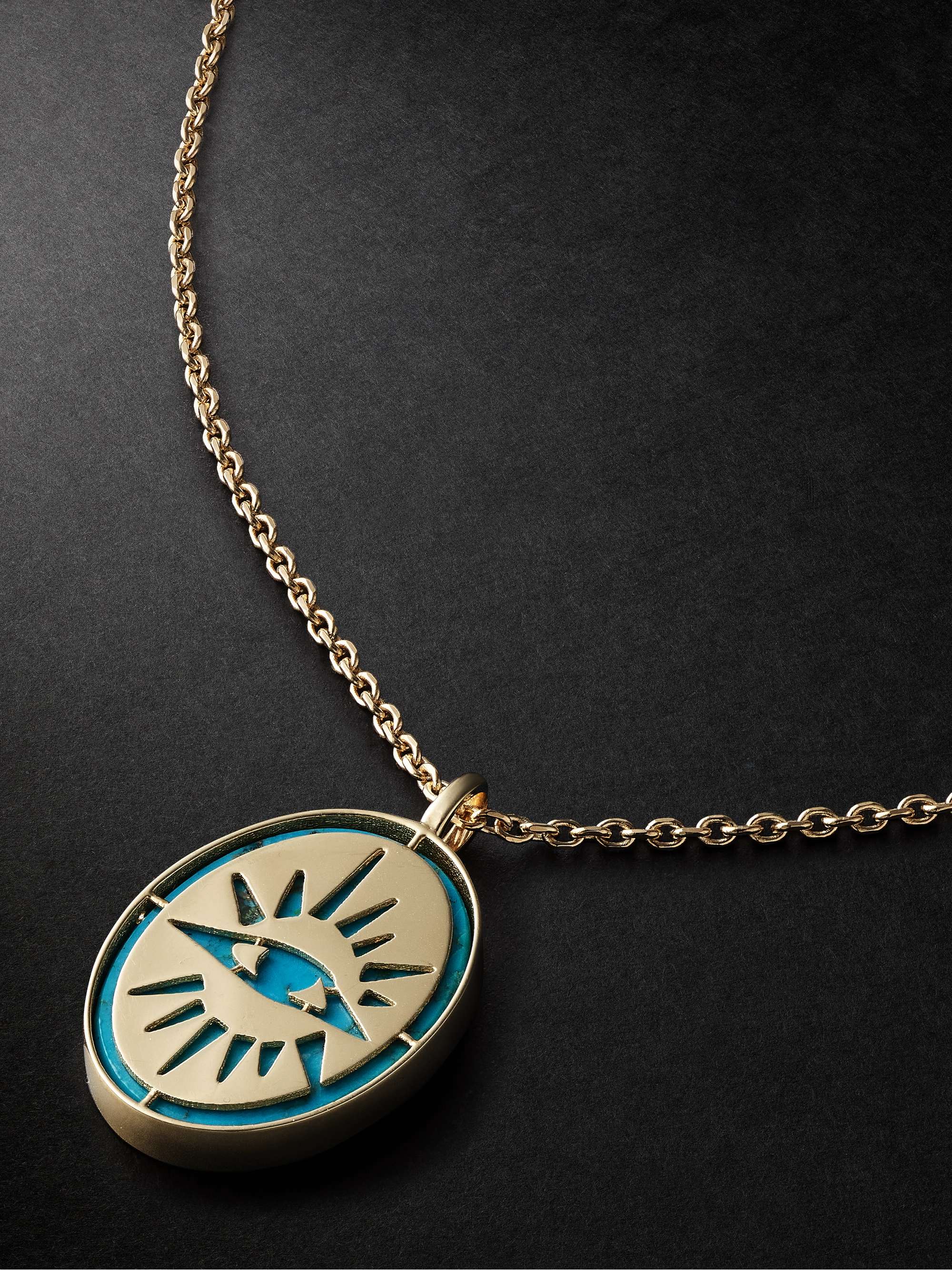 LUIS MORAIS The Good Times Gold and Turquoise Necklace