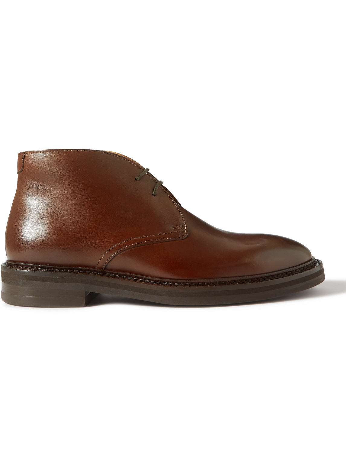 Mr P. Lucien Vachetta Leather Chukka Boots In Brown