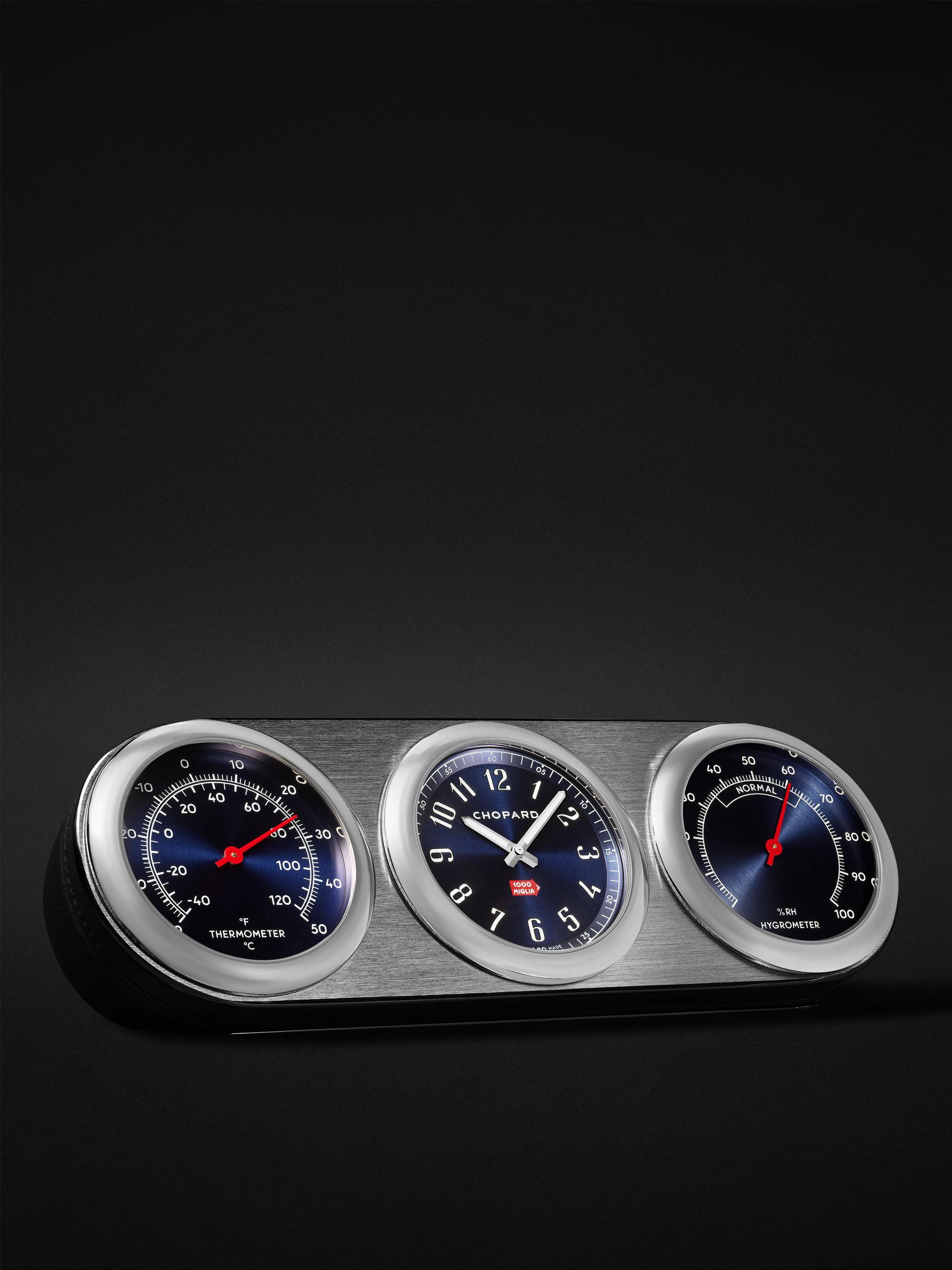CHOPARD Classic Racing Dashboard Palladium-Plated Table Clock, Ref. No. 95020-0111