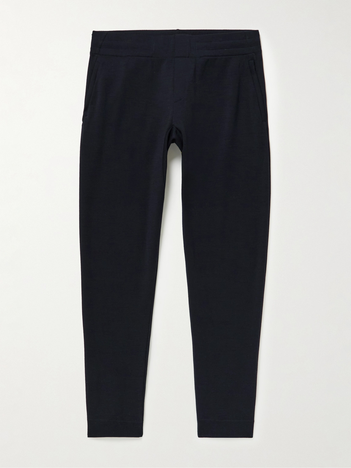 Orlebar Brown Slim-fit Tapered Merino Wool Sweatpants In Blue