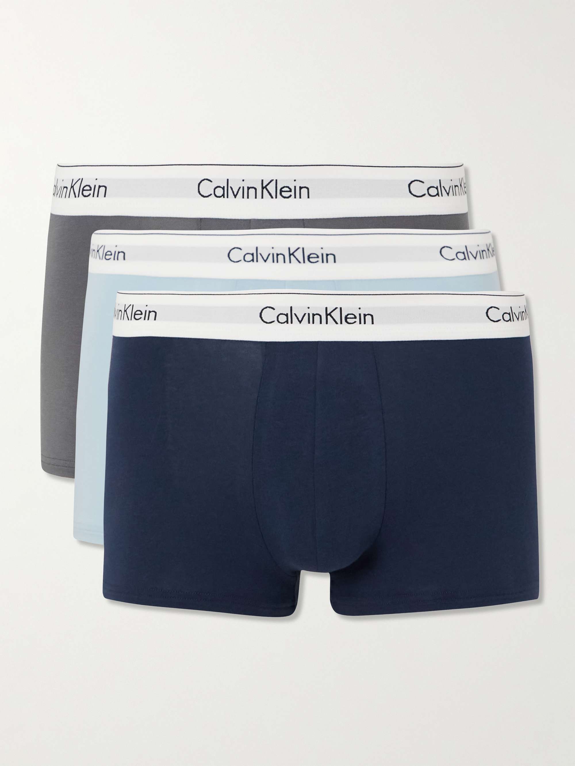 캘빈 클라인 Calvin Klein Three-Pack Stretch-Cotton Boxer Briefs,Multi
