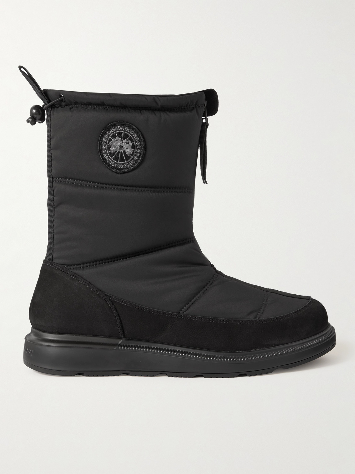Canada Goose Crofton Nubuck-trimmed Quilted Shell Boots In Black