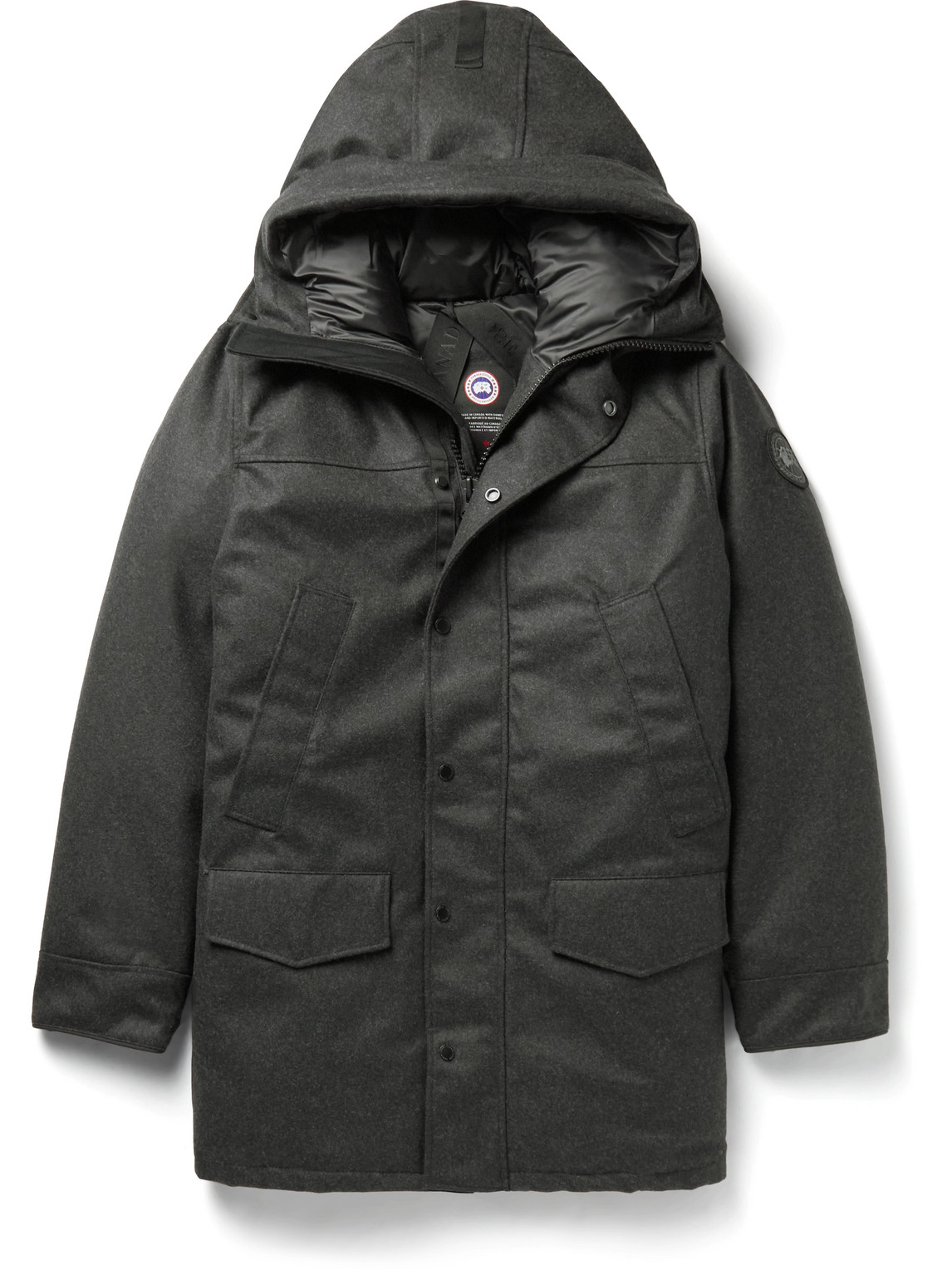Canada Goose Langford Logo-Appliquéd Padded Recycled DynaLuxe Wool Hooded Down Parka