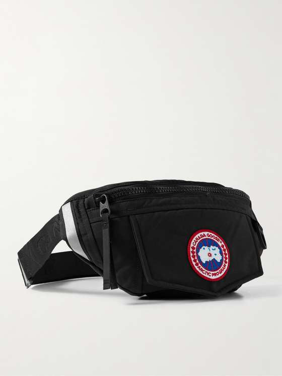 mrporter.com | Logo-Appliquéd Webbing-Trimmed Shell Belt Bag
