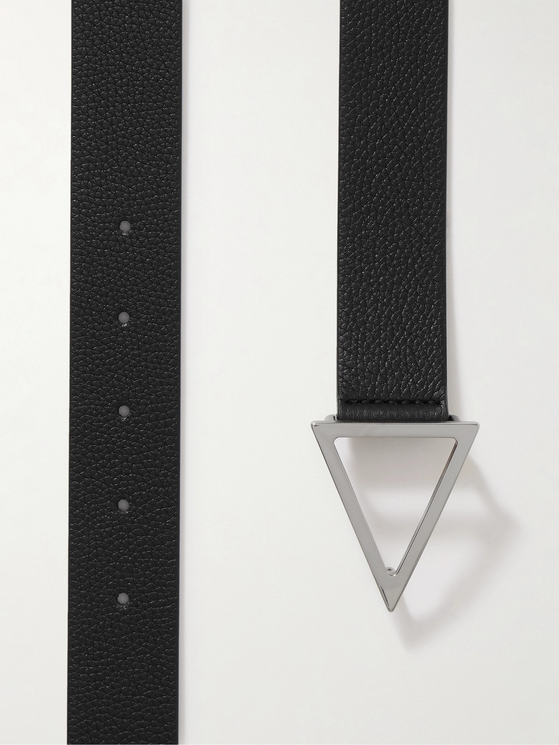 Shop Bottega Veneta 3cm Leather Belt In Black
