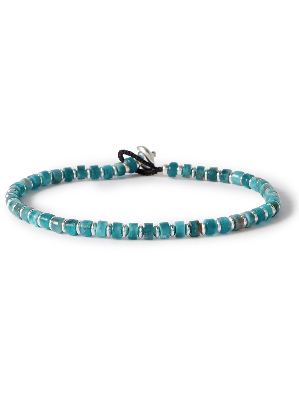 Mikia Silver Multi-stone Bracelet In Blue