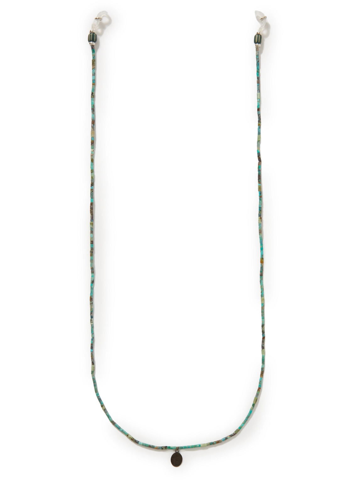 Mikia Multi-stone And Sterling Silver Glasses Chain In Green