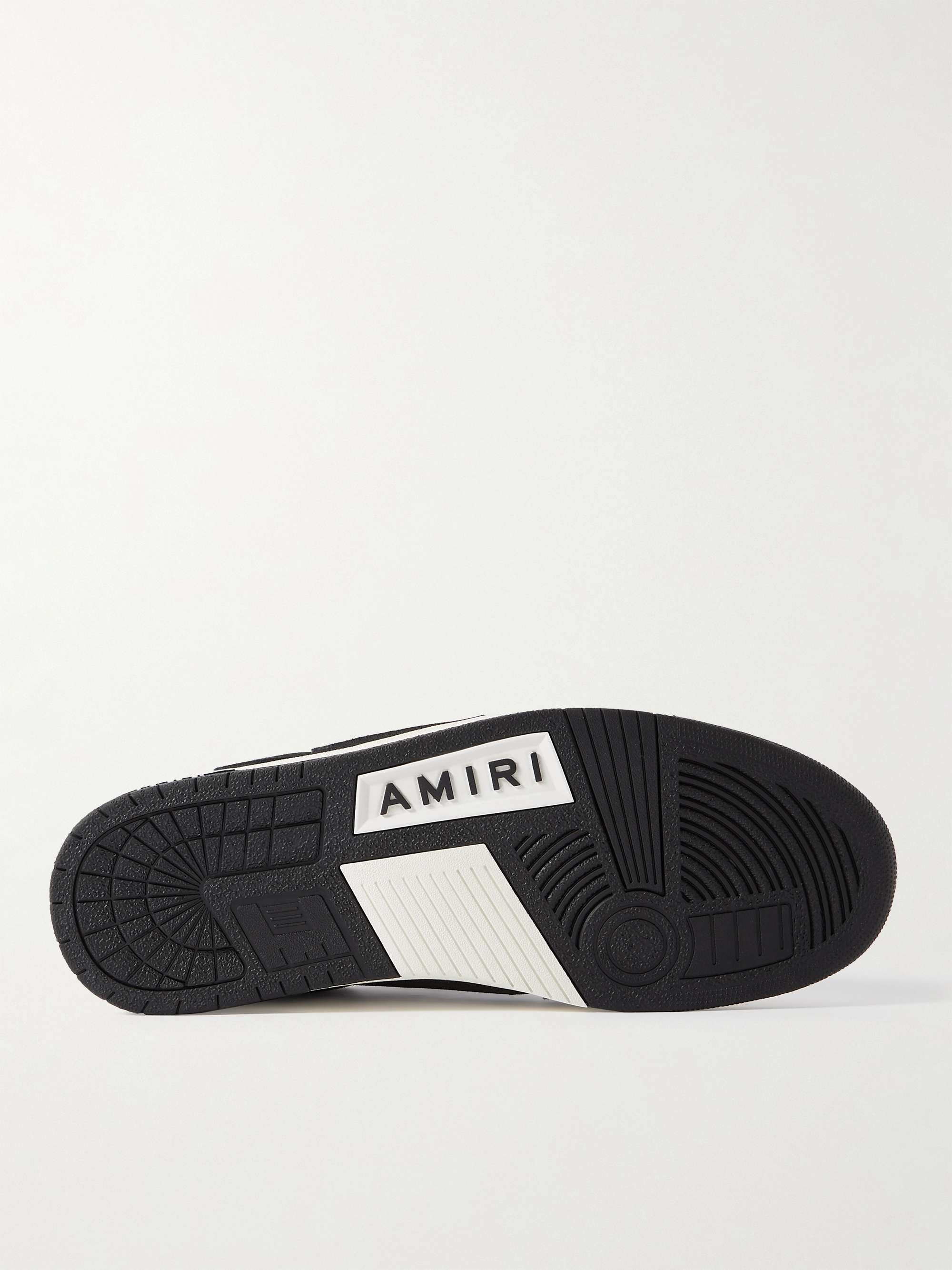 AMIRI Skel-Top Colour-Block Leather and Suede Sneakers