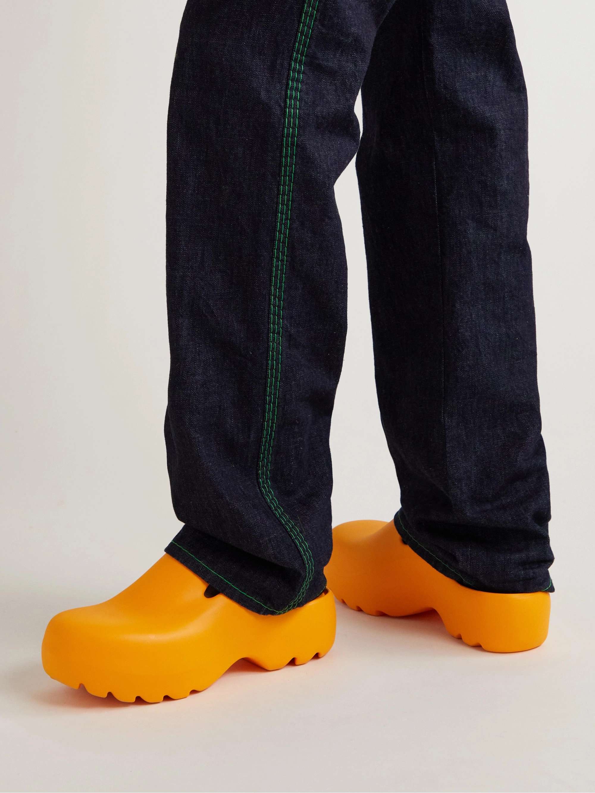 Mens Shoes Slip-on shoes Slippers Bottega Veneta Rubber Clogs in Orange for Men 
