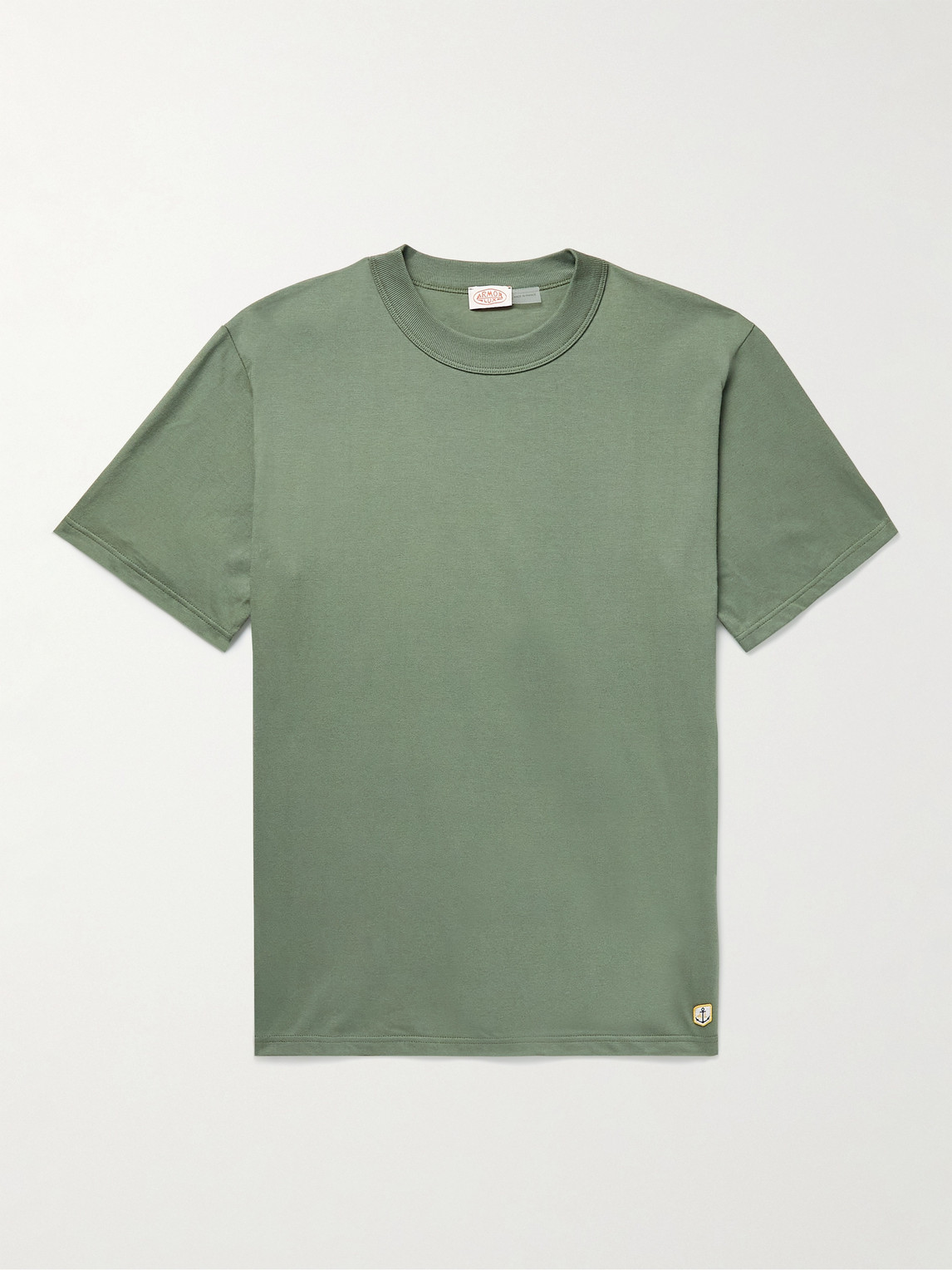 Armor-lux Callac Logo-appliquéd Cotton-jersey T-shirt In Green