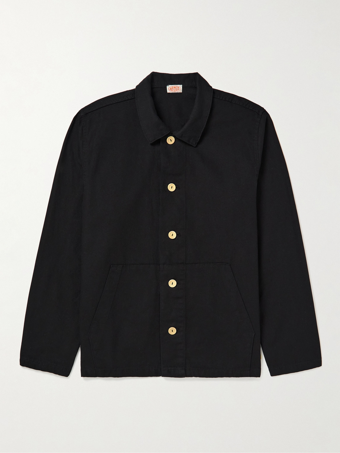 Armor-lux Fisherman Cotton-canvas Shirt Jacket In Black