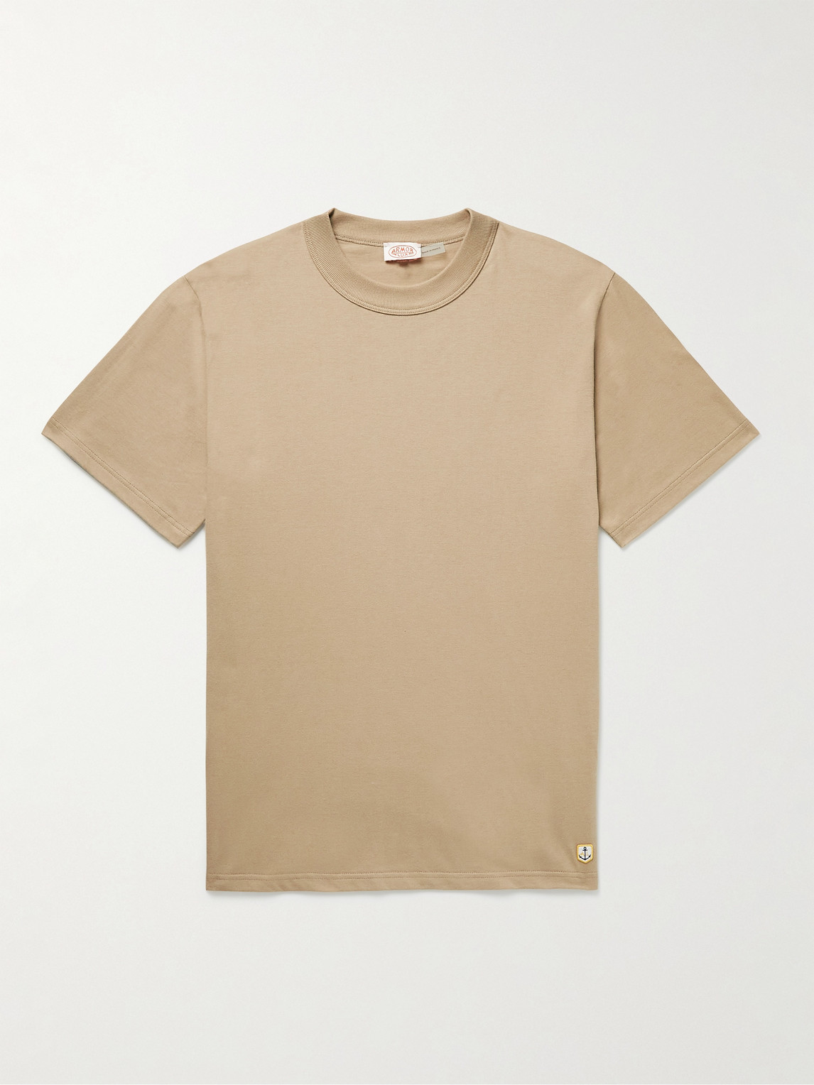 Armor-lux Callac Logo-appliquéd Cotton-jersey T-shirt In Neutrals