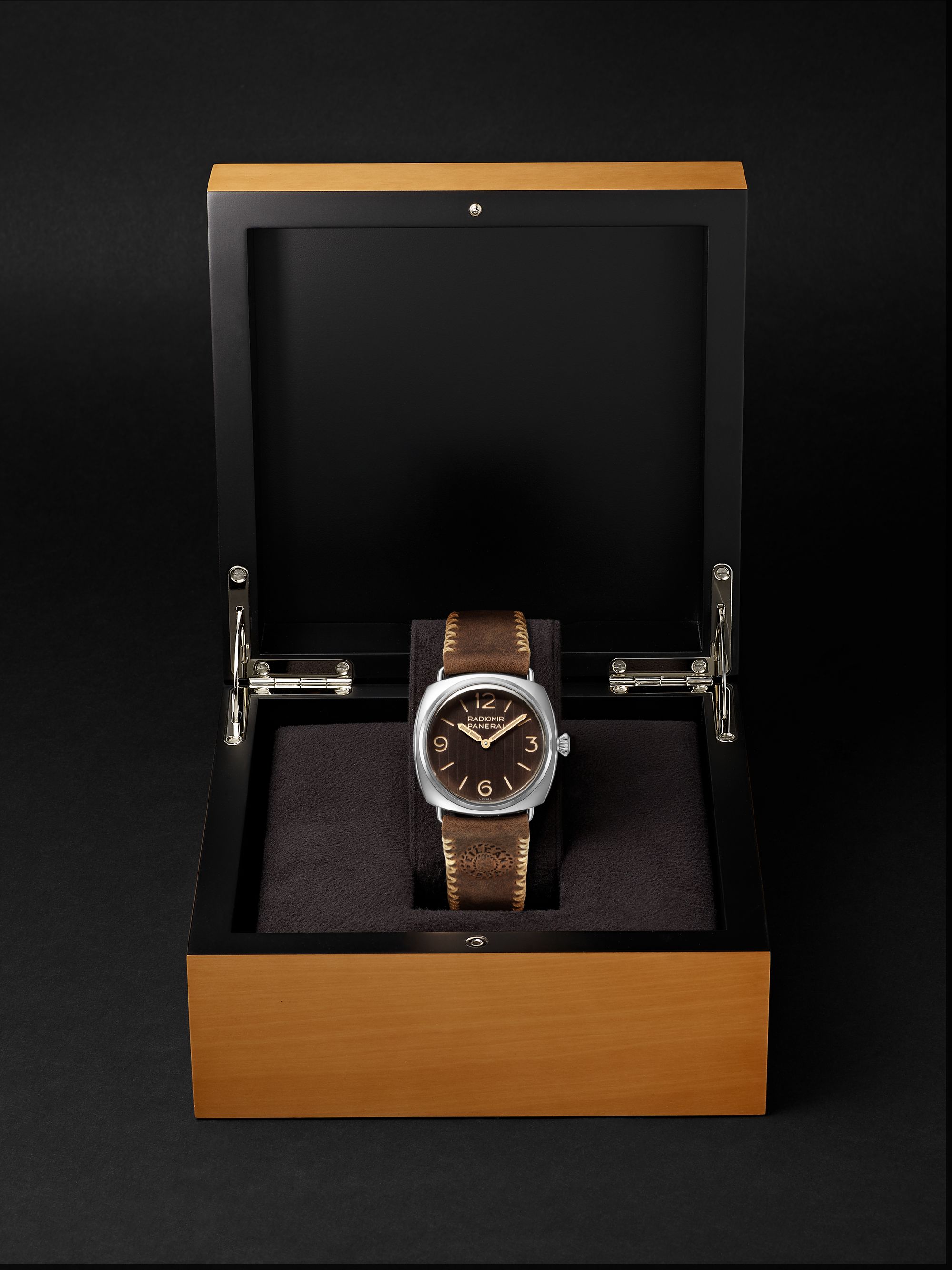 PANERAI Radionir Eilean Limited Edition Hand-Wound 45mm Stainless Steel and Leather Watch, Ref. No. PAM1243