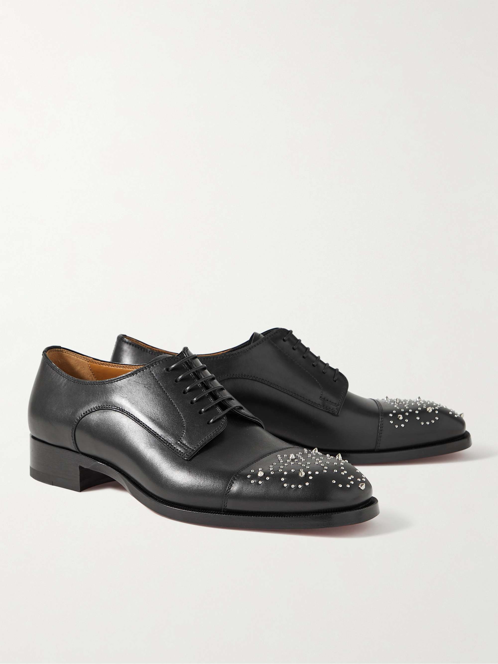 CHRISTIAN LOUBOUTIN Maltese Studded Leather Derby Shoes