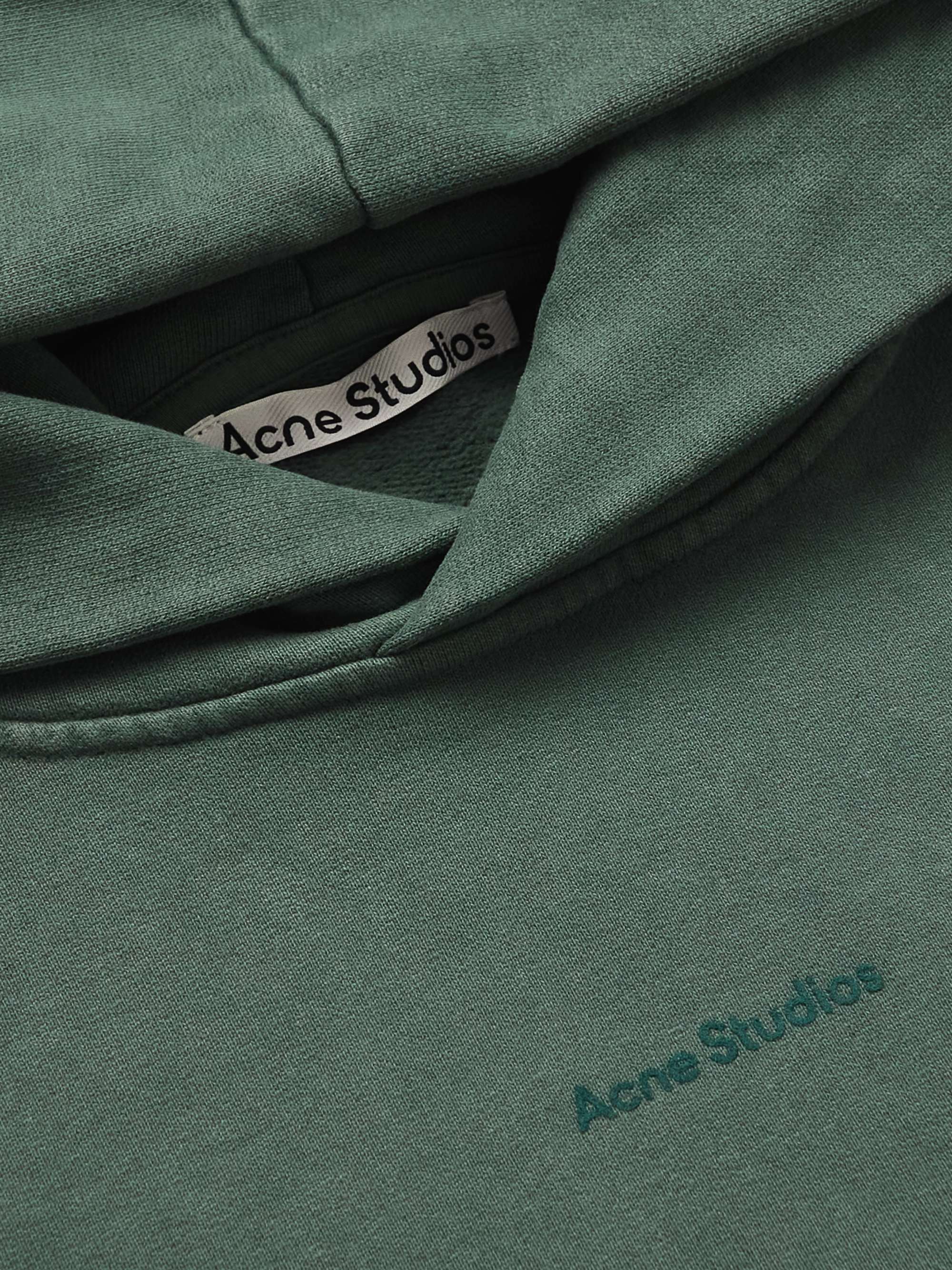 ACNE STUDIOS Logo-Print Oversized Cotton-Jersey Hoodie