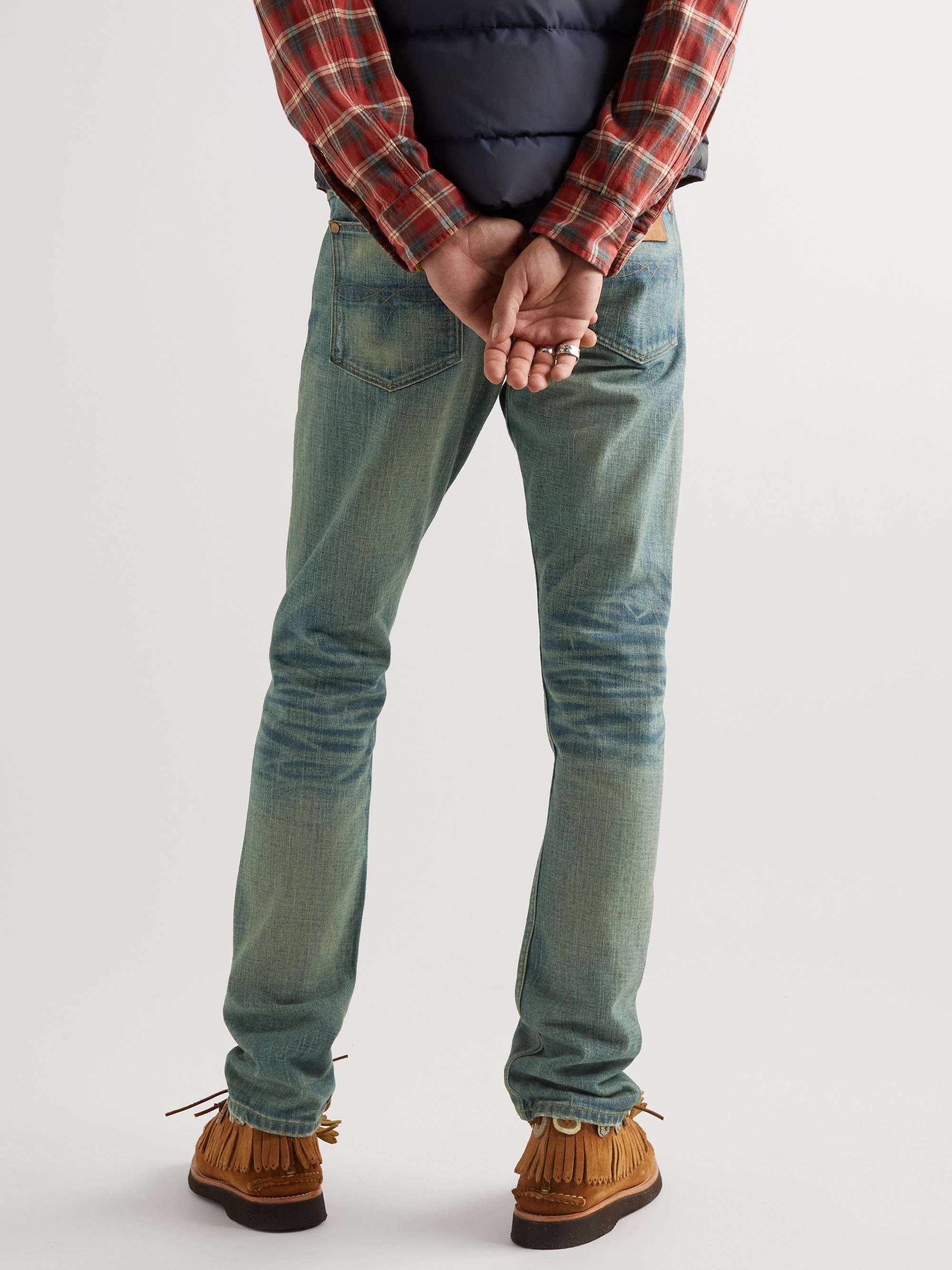 RRL Slim-Fit Distressed Selvedge Jeans