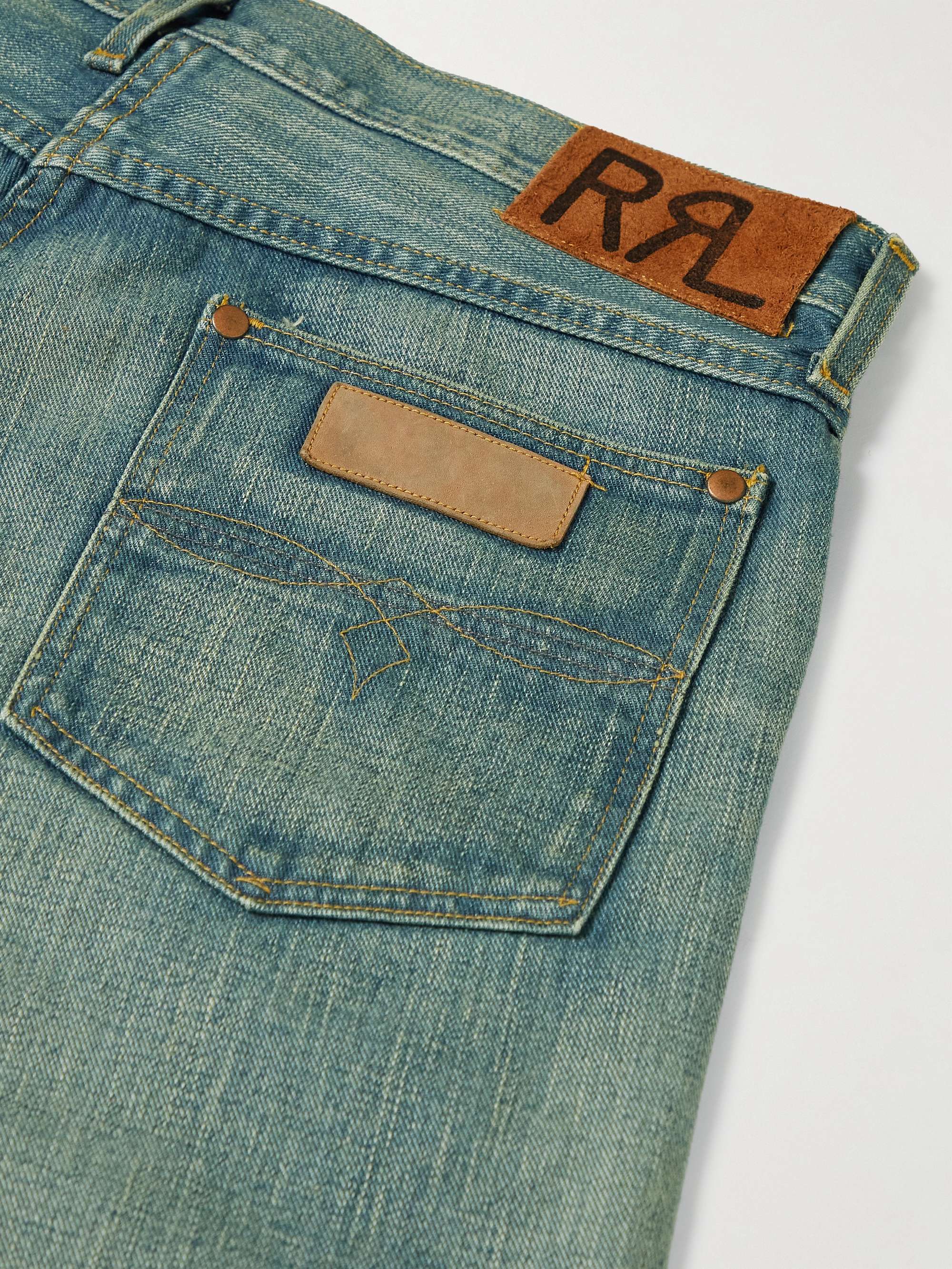 RRL Slim-Fit Distressed Selvedge Jeans