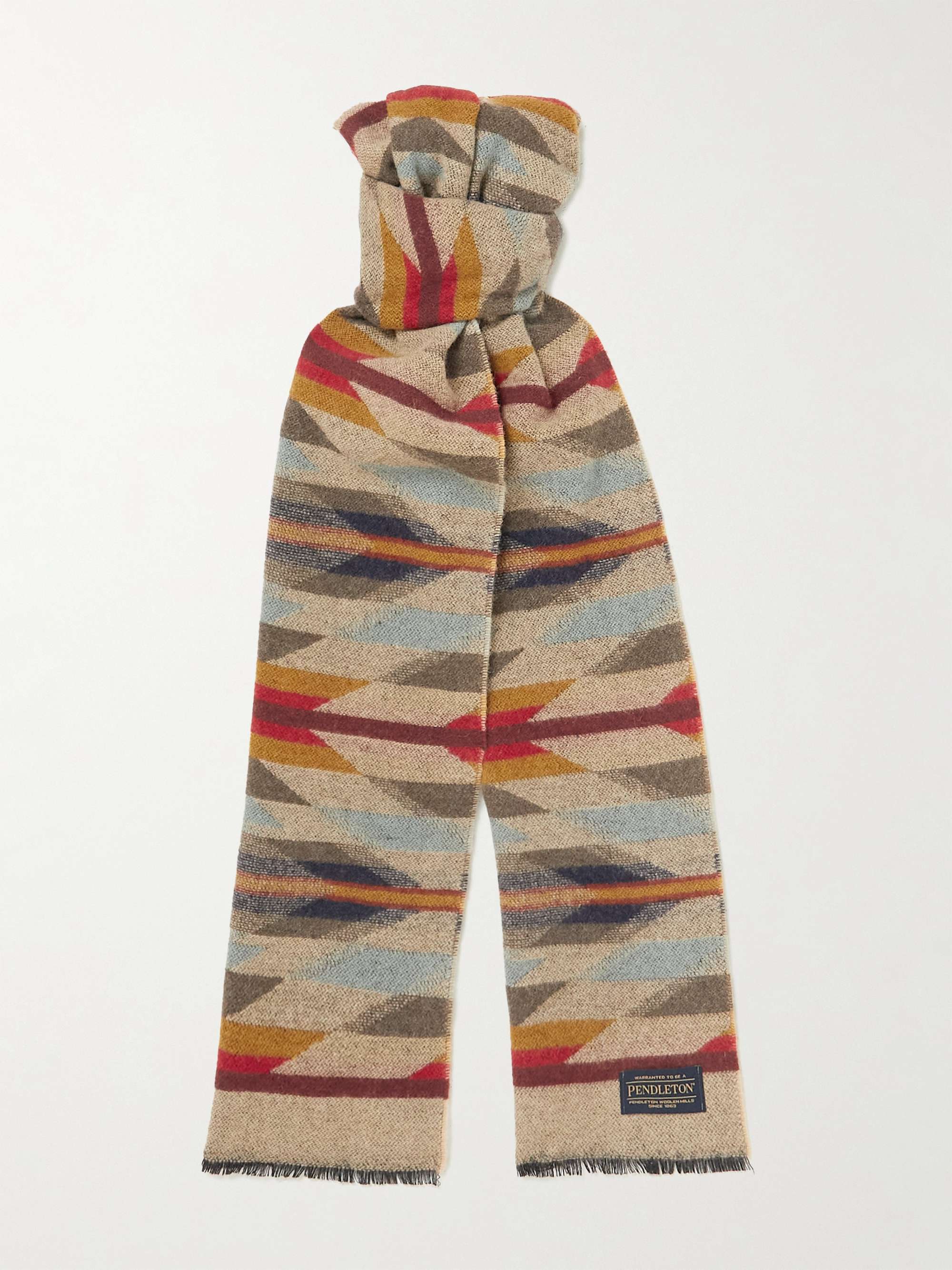 PENDLETON Jacquard-Knit Wool Scarf
