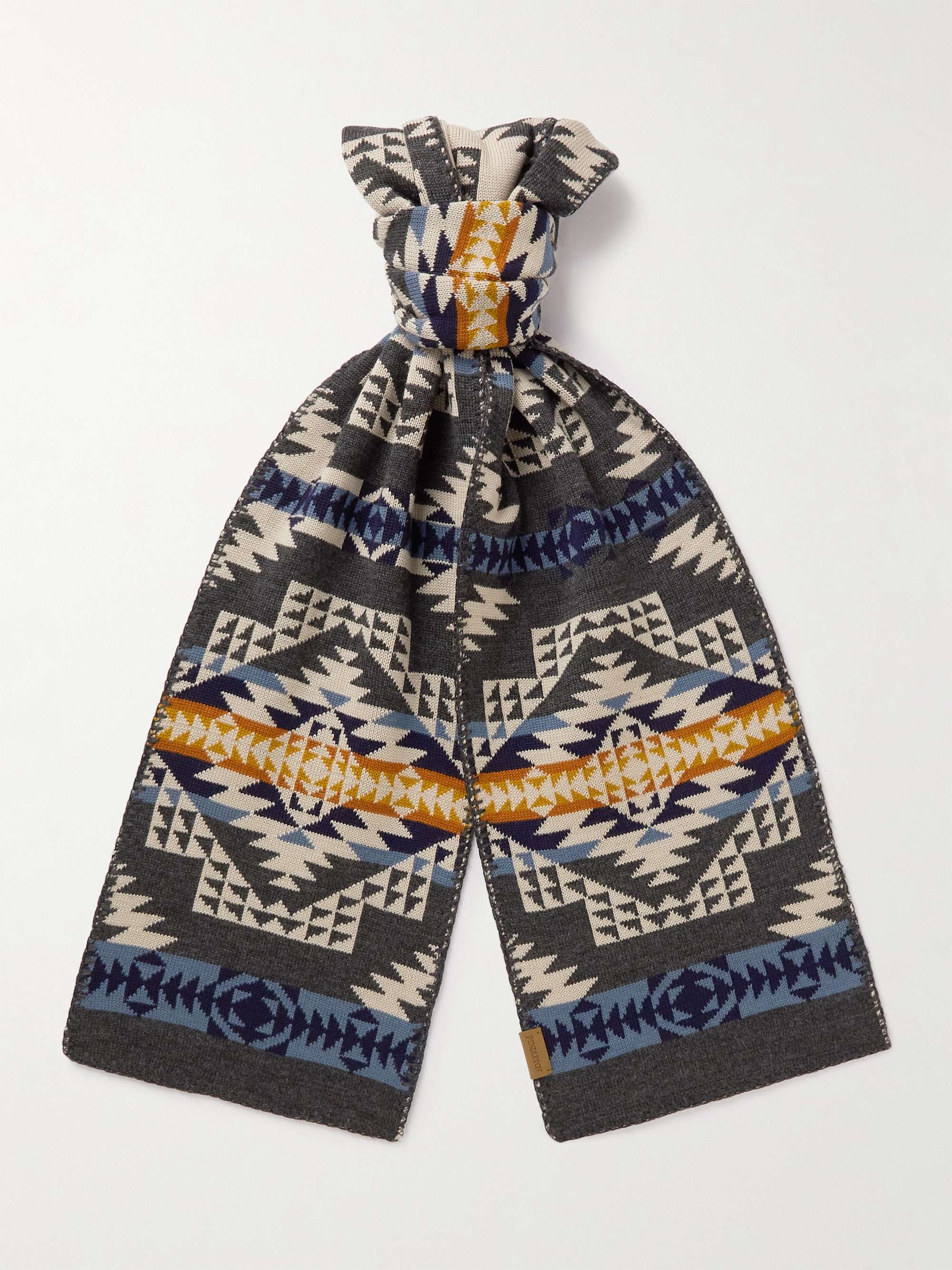 PENDLETON Smith Rock Jacquard-Knit Merino Wool Scarf
