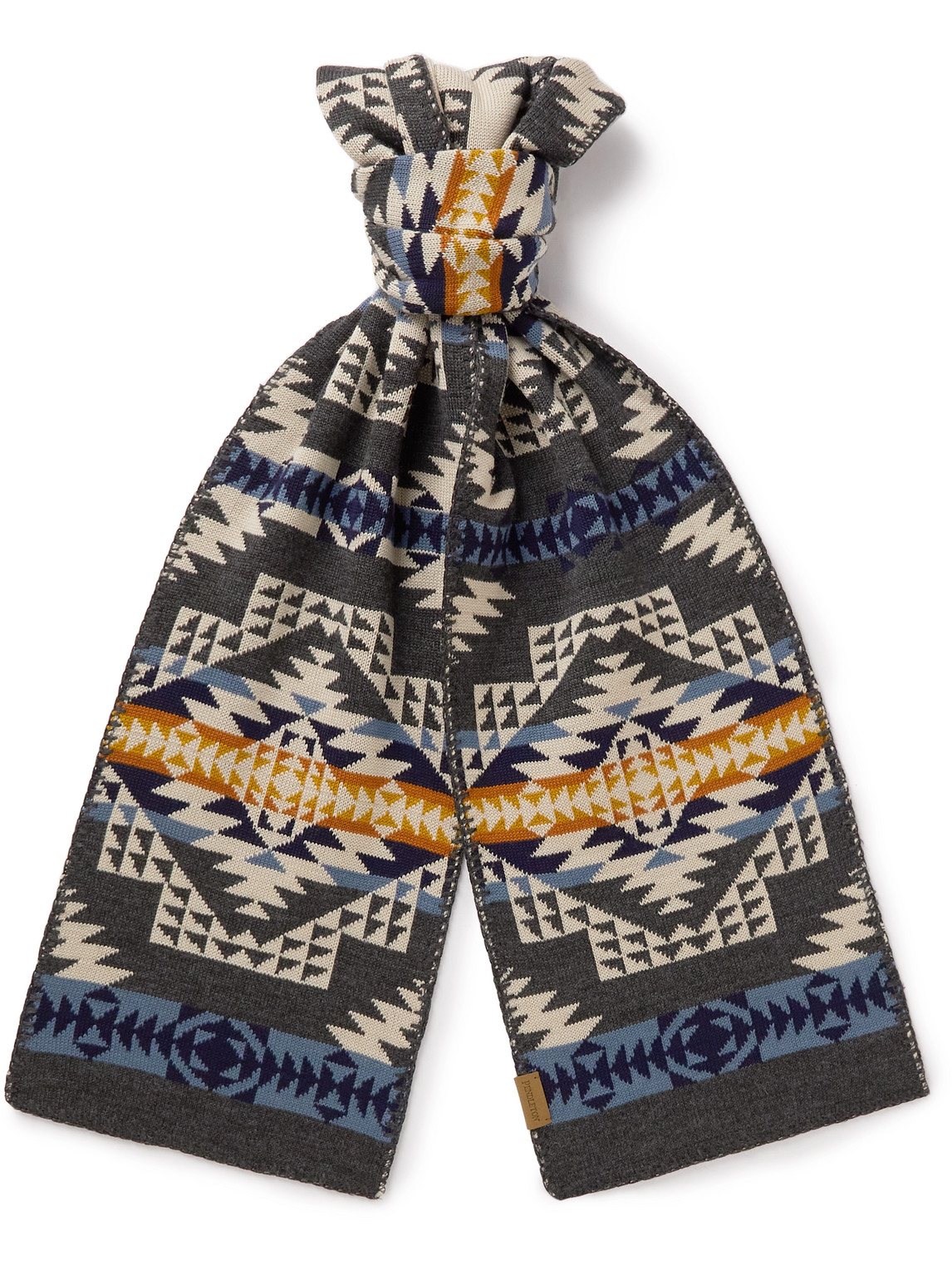 Pendleton Smith Rock Jacquard-knit Merino Wool Scarf In Multi