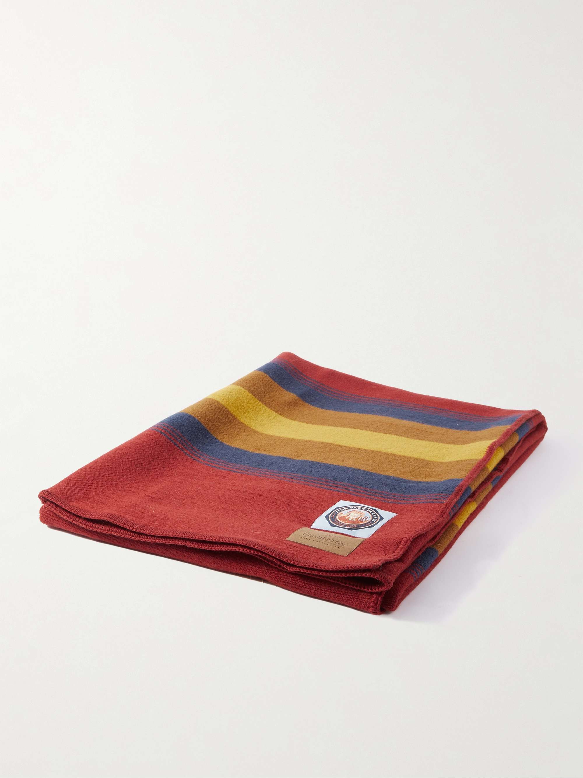 PENDLETON Zion National Park Striped Virgin Wool and Cotton-Blend Throw